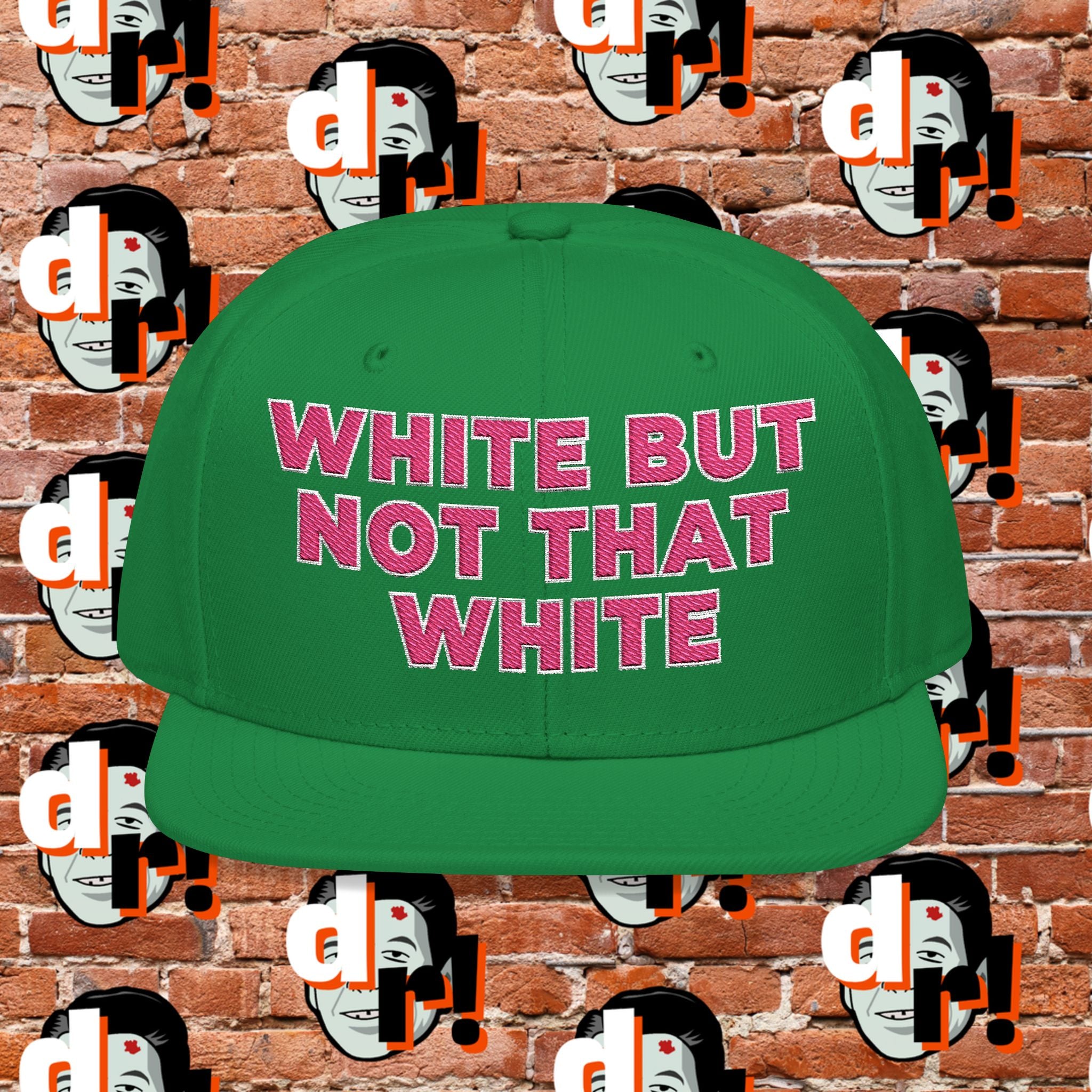 White But Not That White (Pink Letter W/O) Snapback