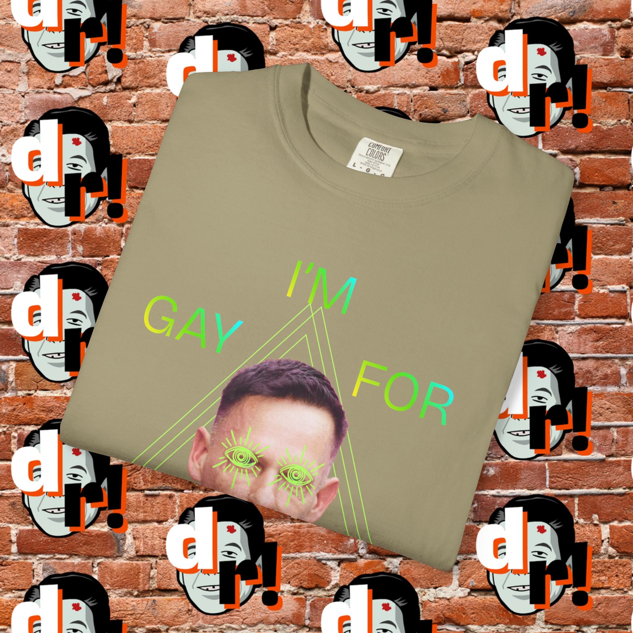 Gay for Mass Surveillance (Lime) Cotton T- Shirt