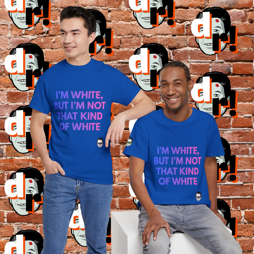 I’m White But… (Pink/Blue Gradient Letter) Unisex Heavy Cotton Tee