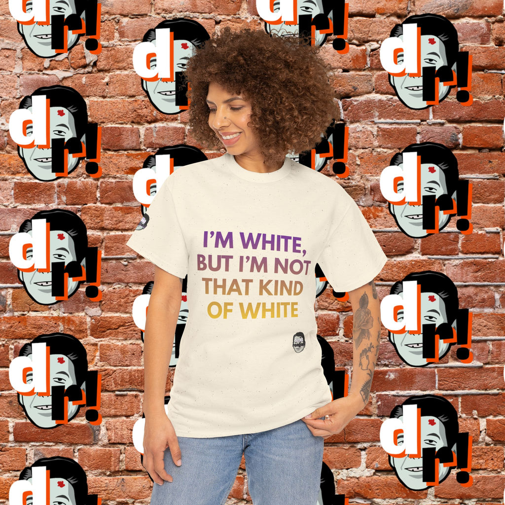 I’m White But… (Purple/Yellow Gradient Letter) Unisex Heavy Cotton Tee