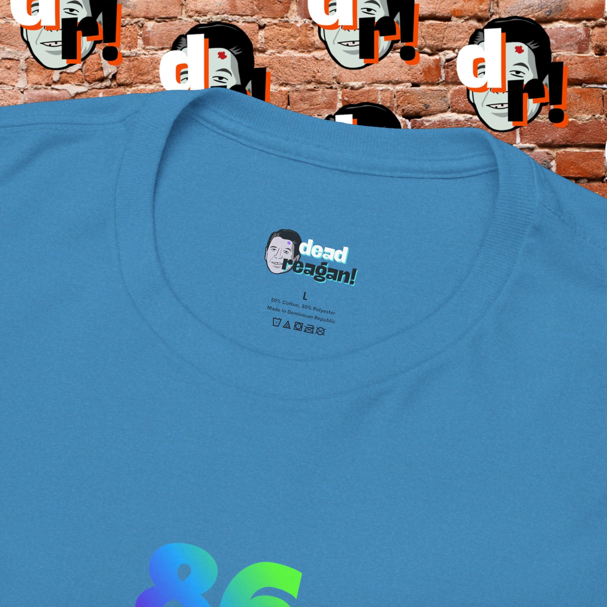 86/47 Lime & Blue Unisex Heavy Cotton Tee