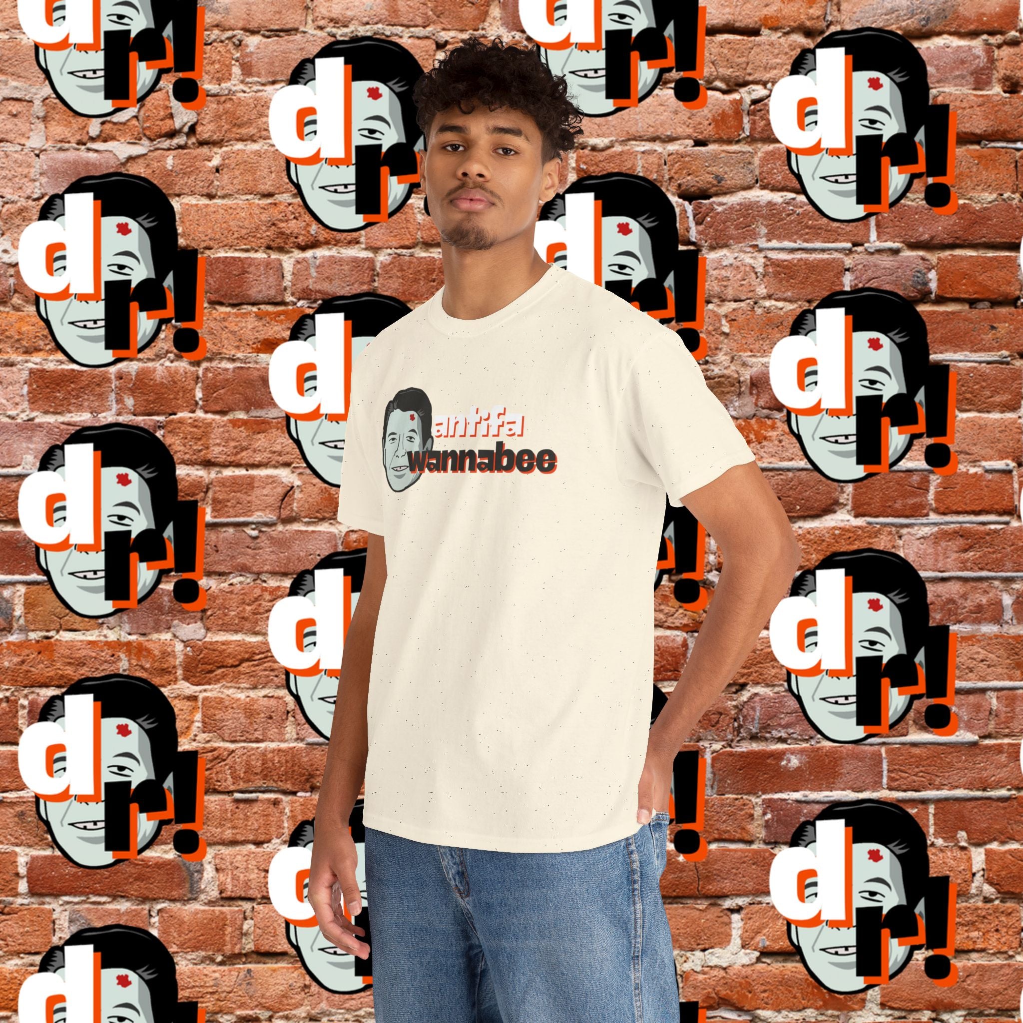 Antifa Wannabee (Orange) Unisex Heavy Cotton Tee