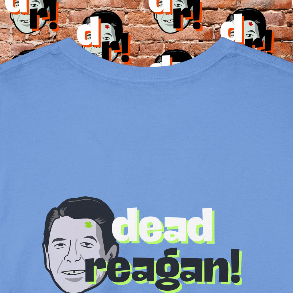 Savage Dead Reagan Graphic Tee Teal and Pink Gradient