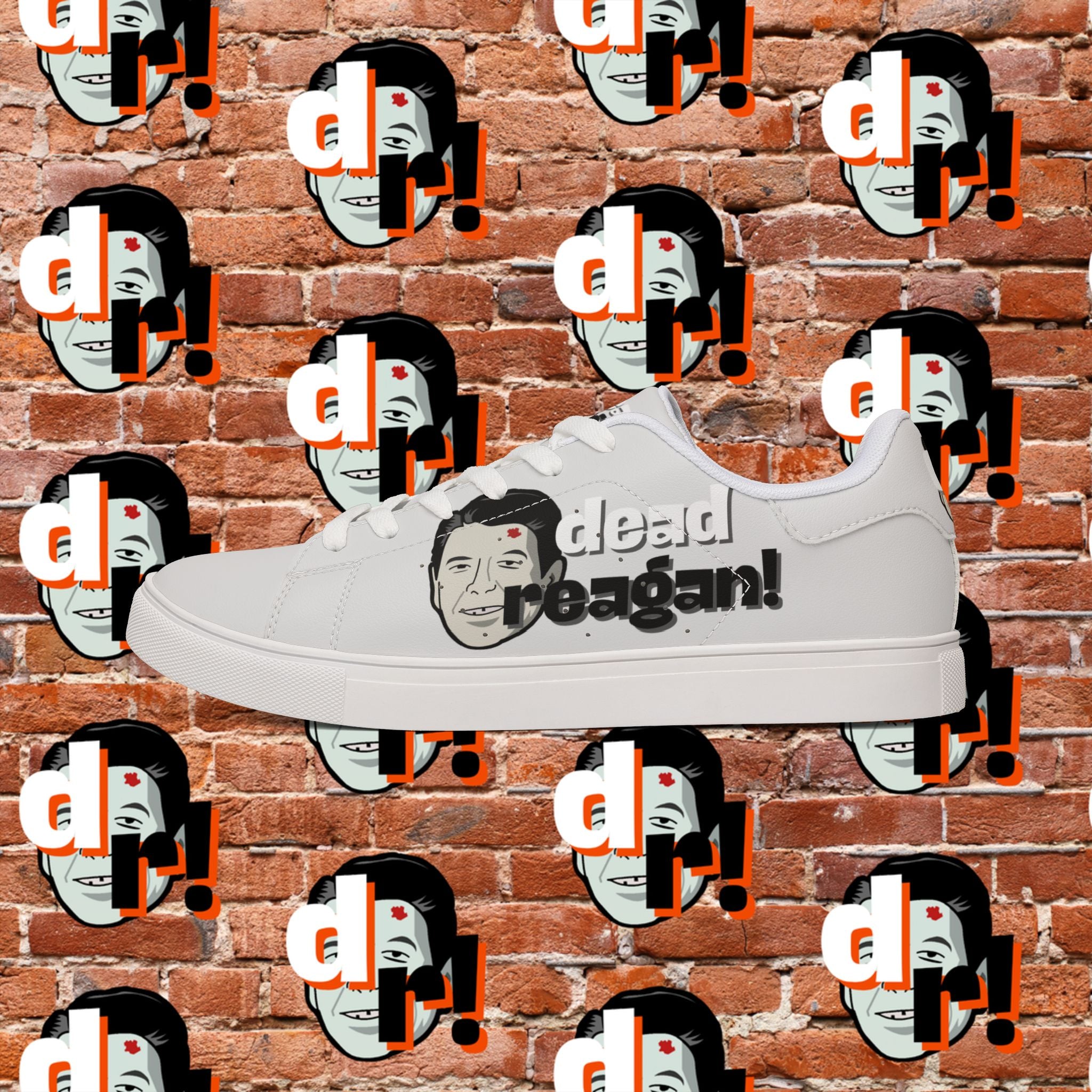 Dead Reagan (Mono Lite) Men's Low-Top Pleather Sneakers