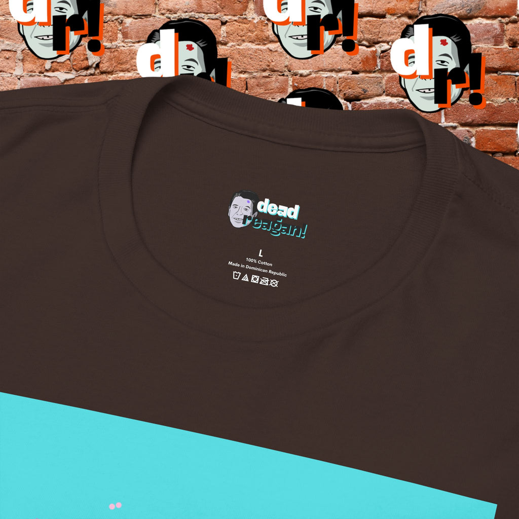 Savage Dead Reagan Graphic Tee Teal and Pink