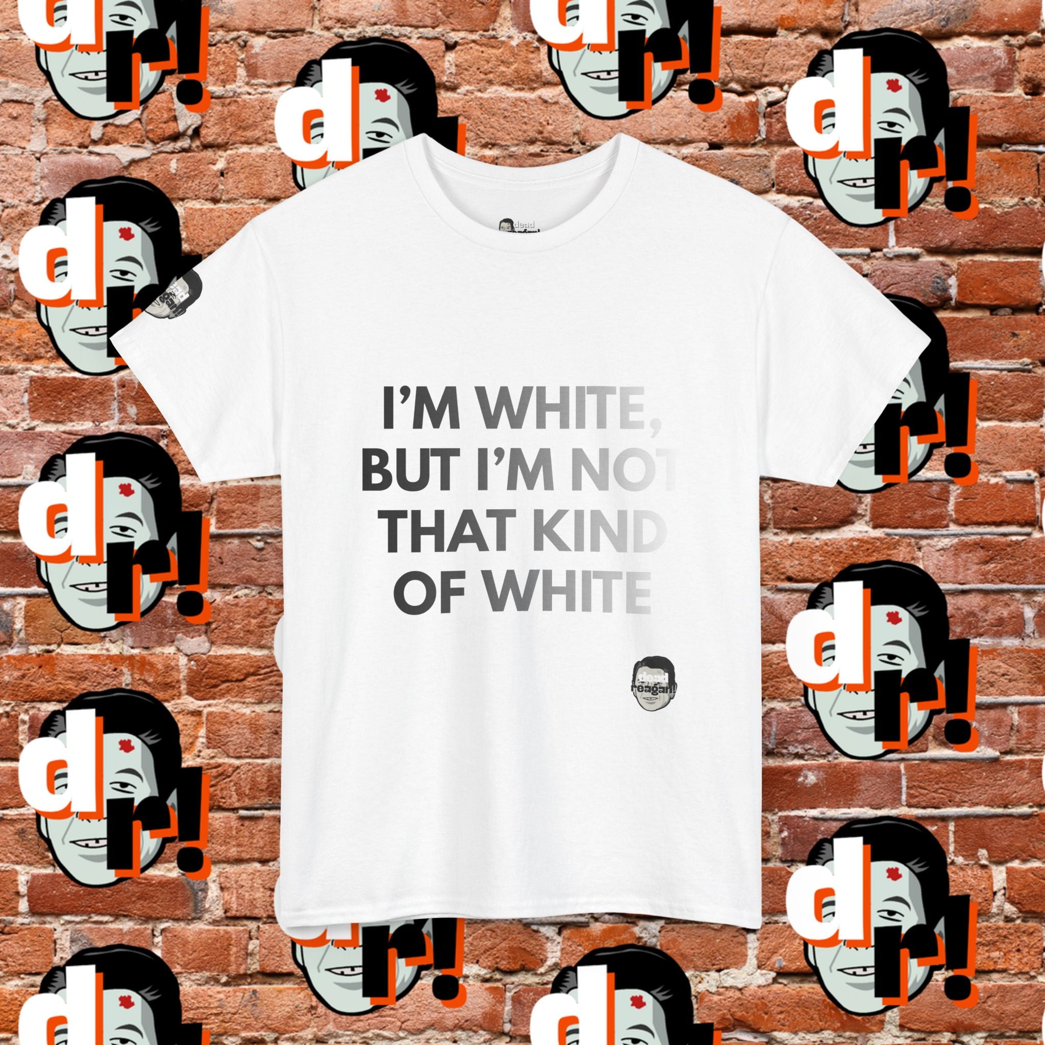 I’m White Buy… (B/W Gradient Letter) Unisex Heavy Cotton Tee