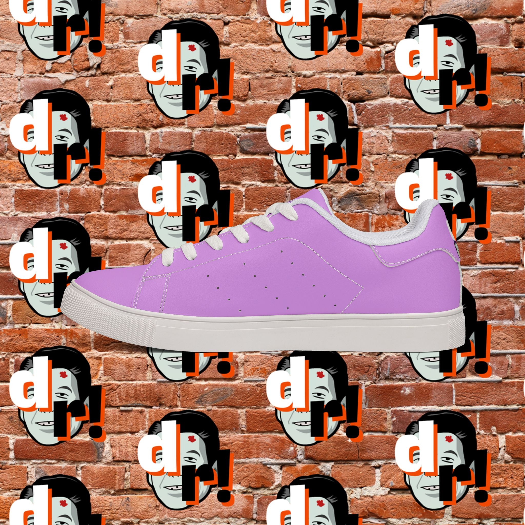Dead Reagan (Purple/Lavender) Men's Low-Top Pleather Sneakers