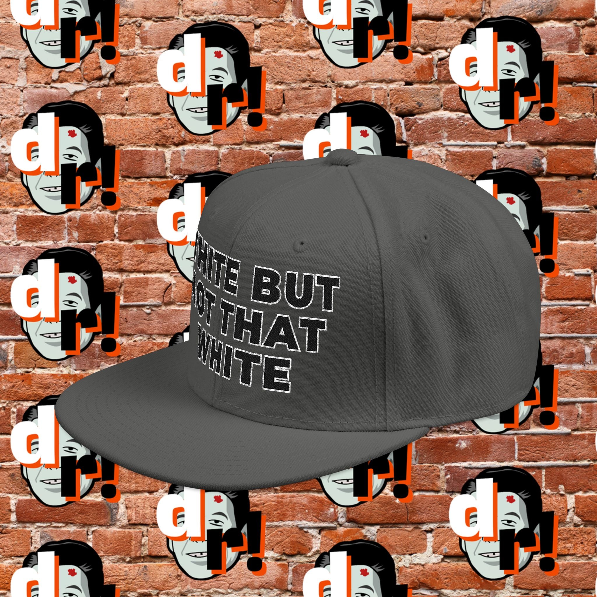 White But Not That White (Black Letter w/o)Snapback