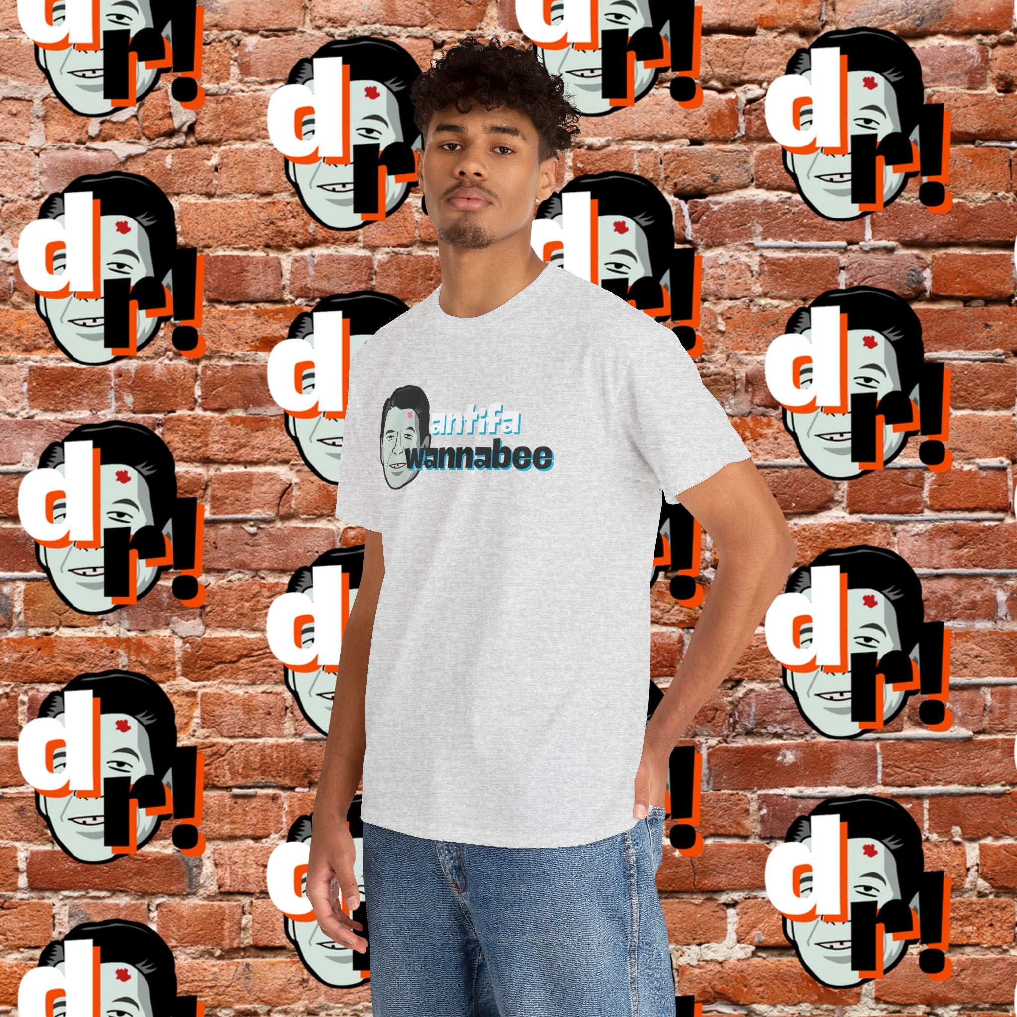 Antifa Wannabee (Teal) Unisex Heavy Cotton Tee
