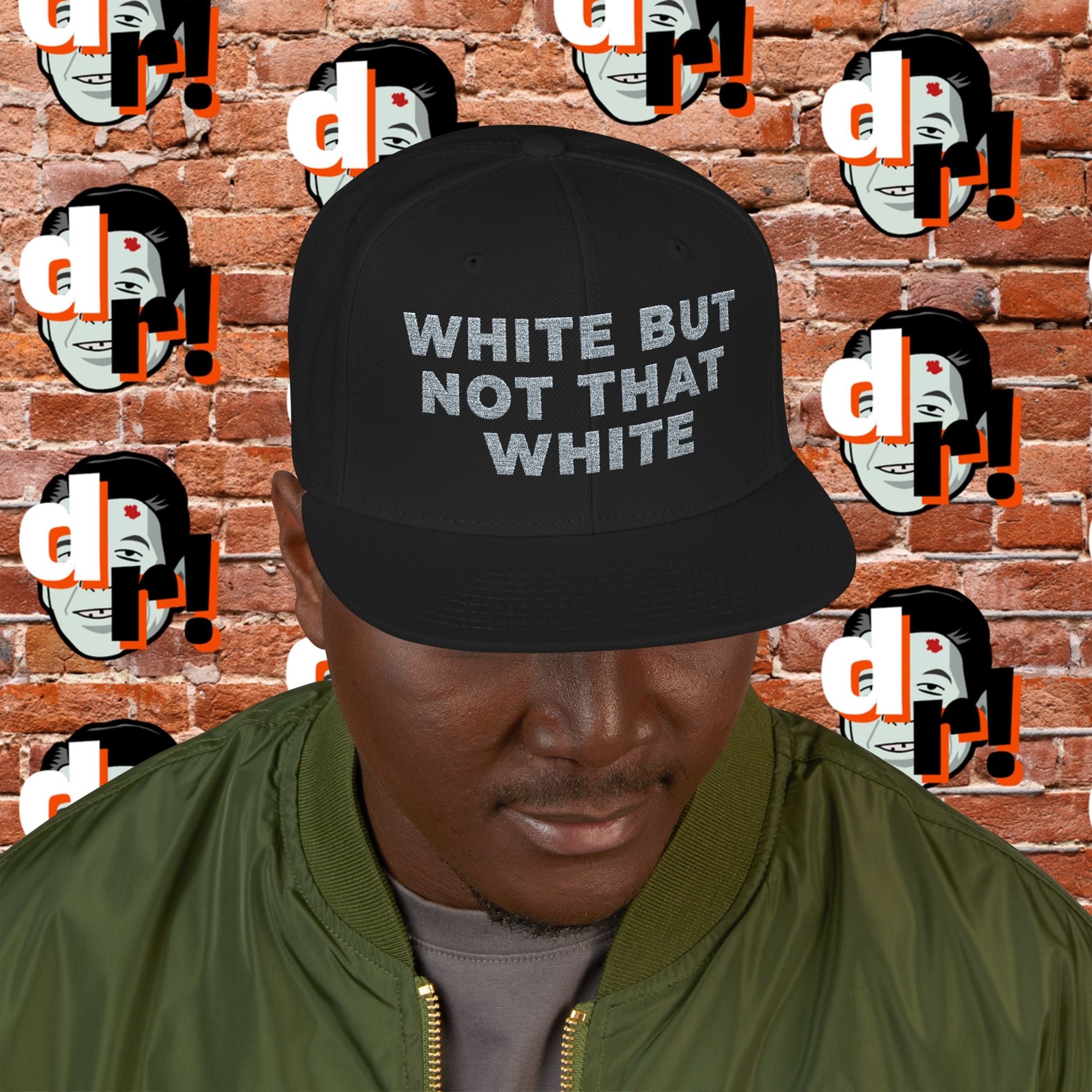 White But Not That White (Gray Letters) Snapback