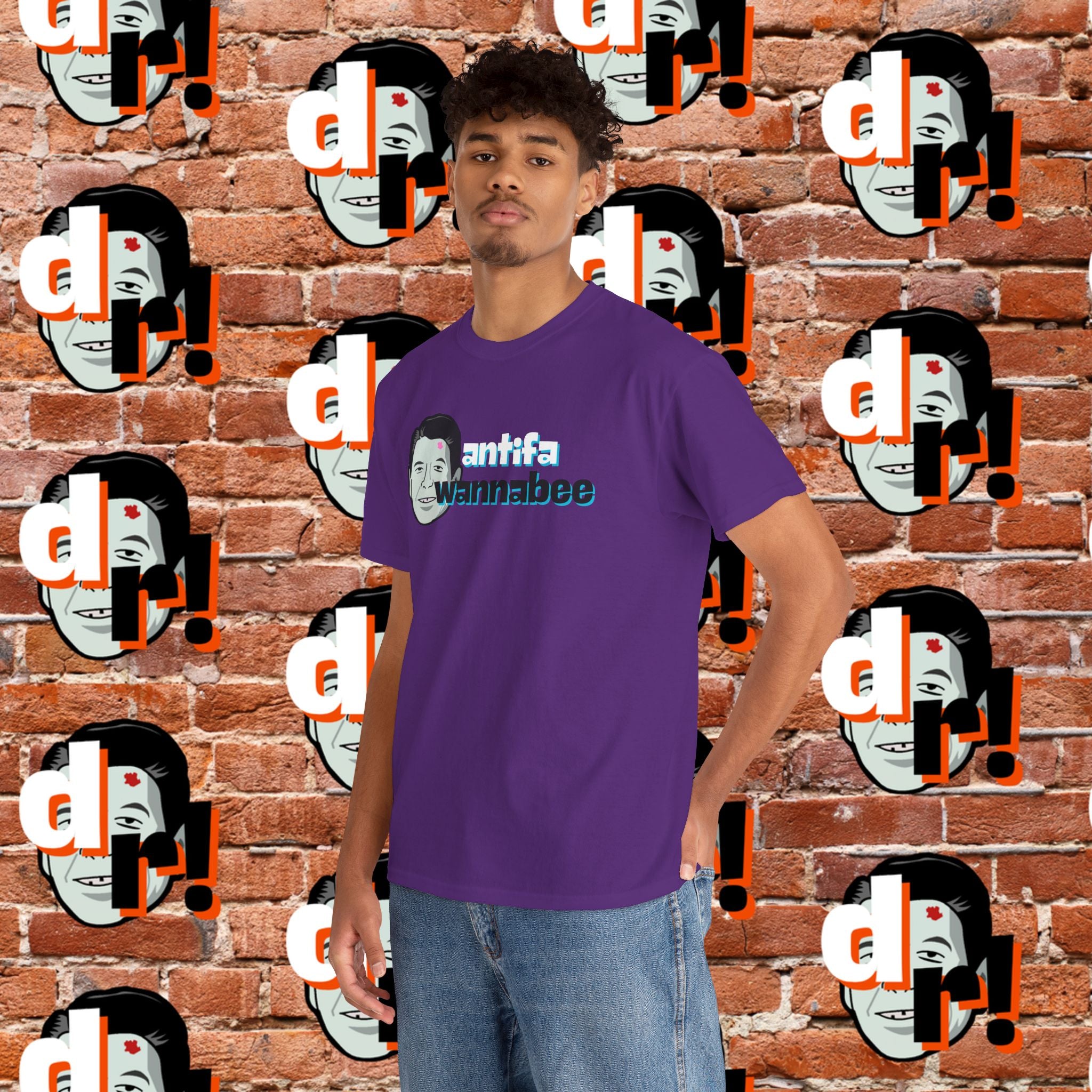 Antifa Wannabee (Teal) Unisex Heavy Cotton Tee