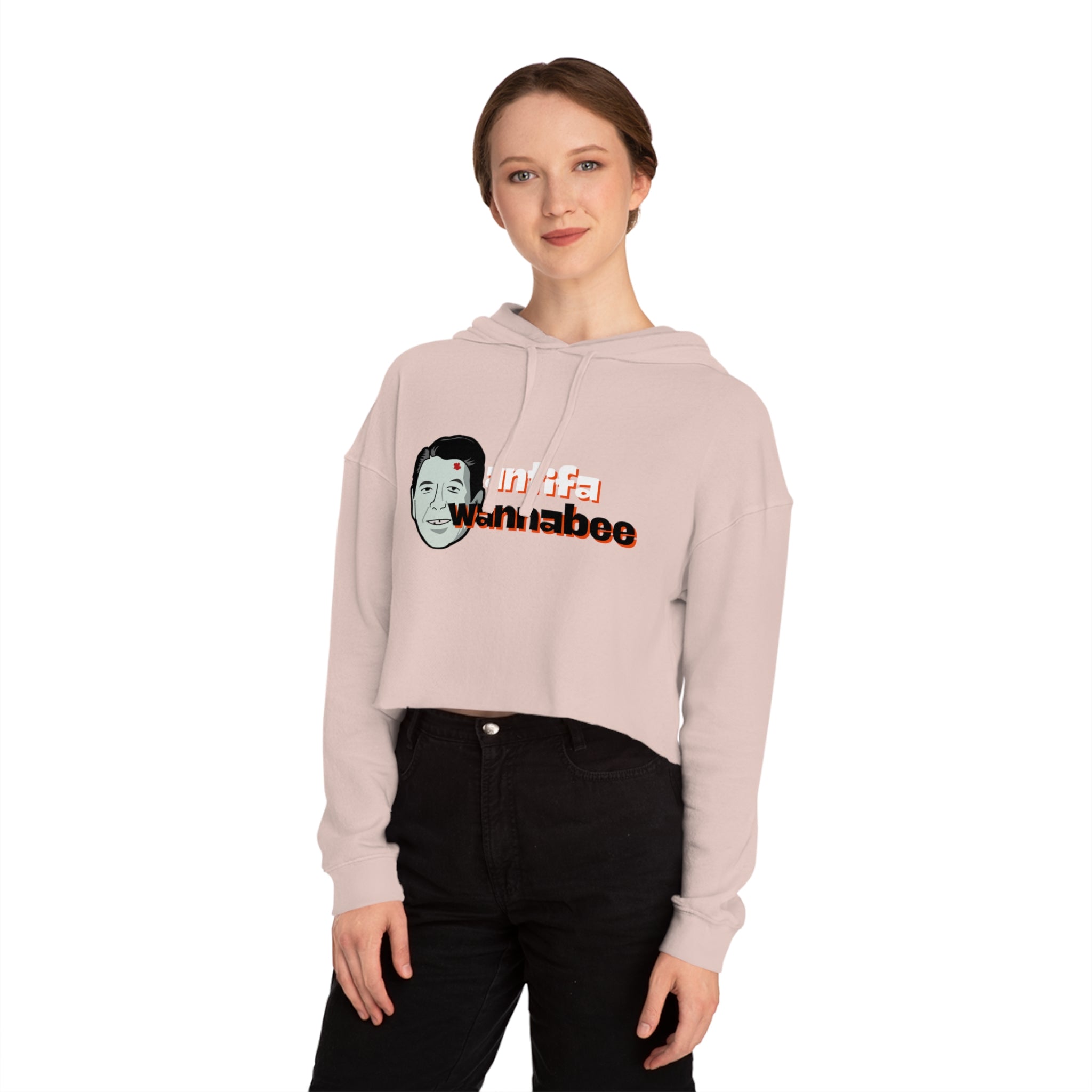 Antifa Wannabe Cropped Hoodie