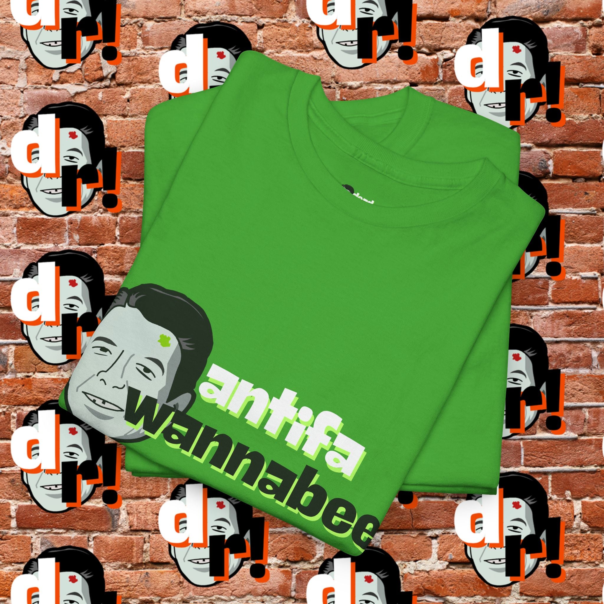 Antifa Wannabe (Lime) Unisex Heavy Cotton Tee