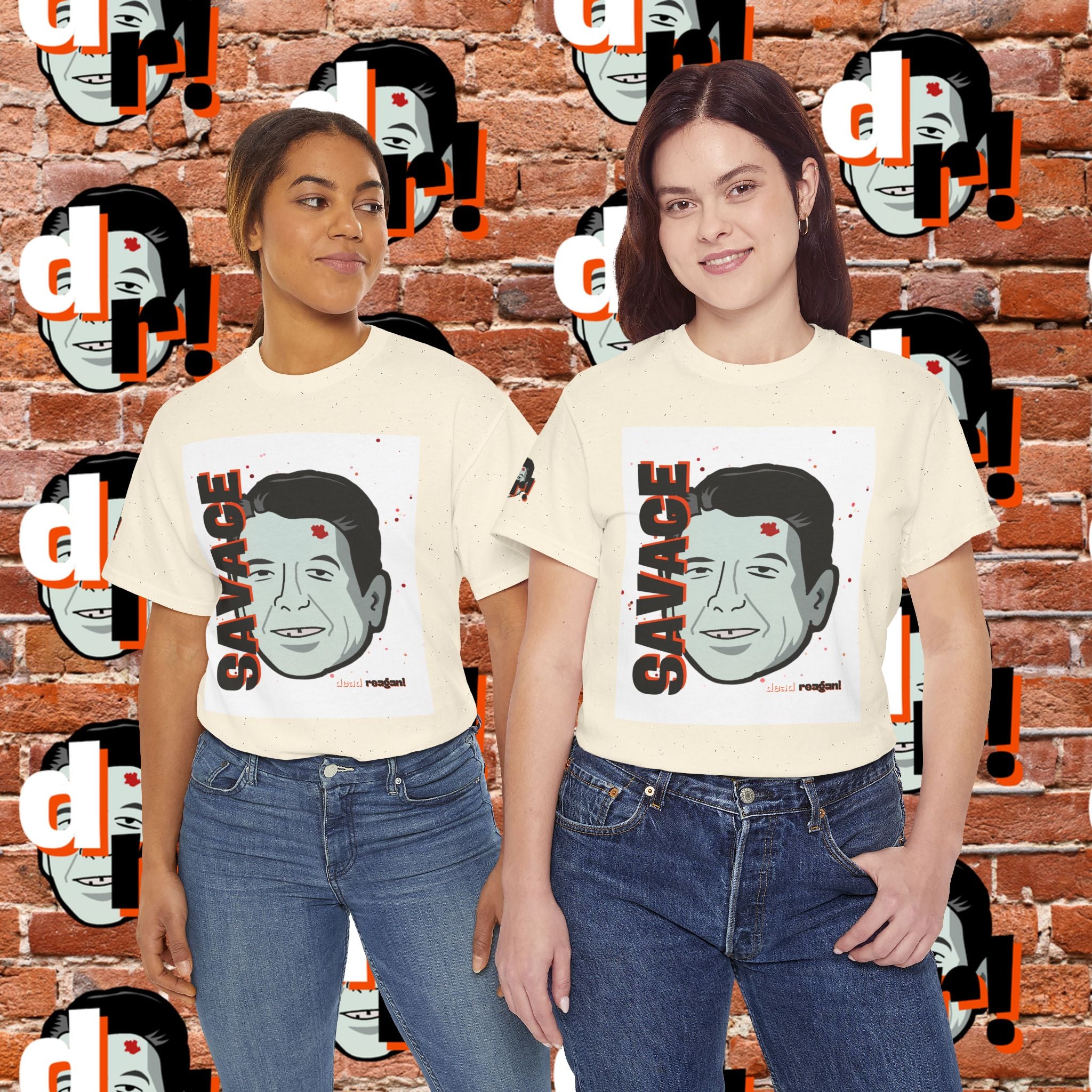 Savage Dead Reagan Graphic Tee White