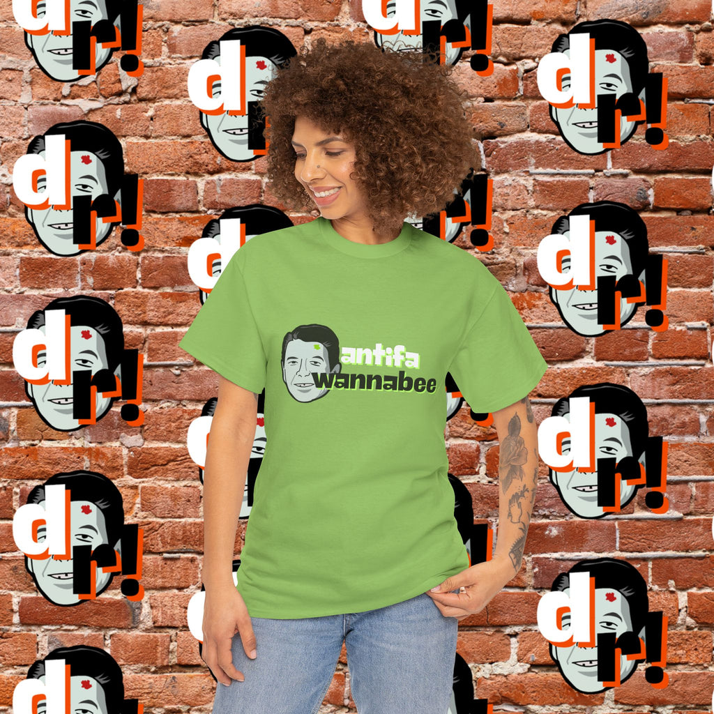 Antifa Wannabe (Lime) Unisex Heavy Cotton Tee