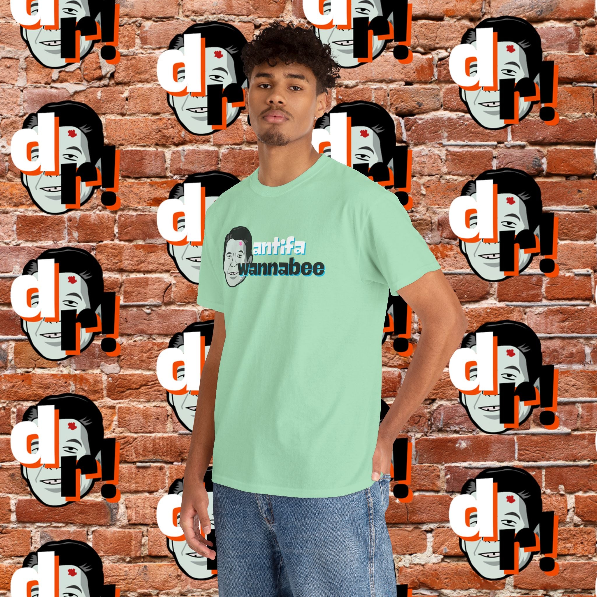 Antifa Wannabee (Teal) Unisex Heavy Cotton Tee