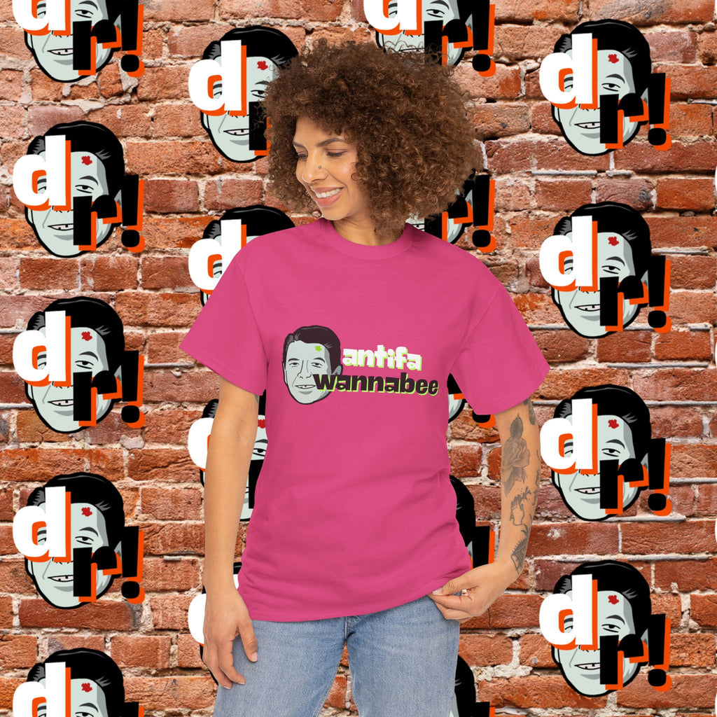 Antifa Wannabe (Lime) Unisex Heavy Cotton Tee