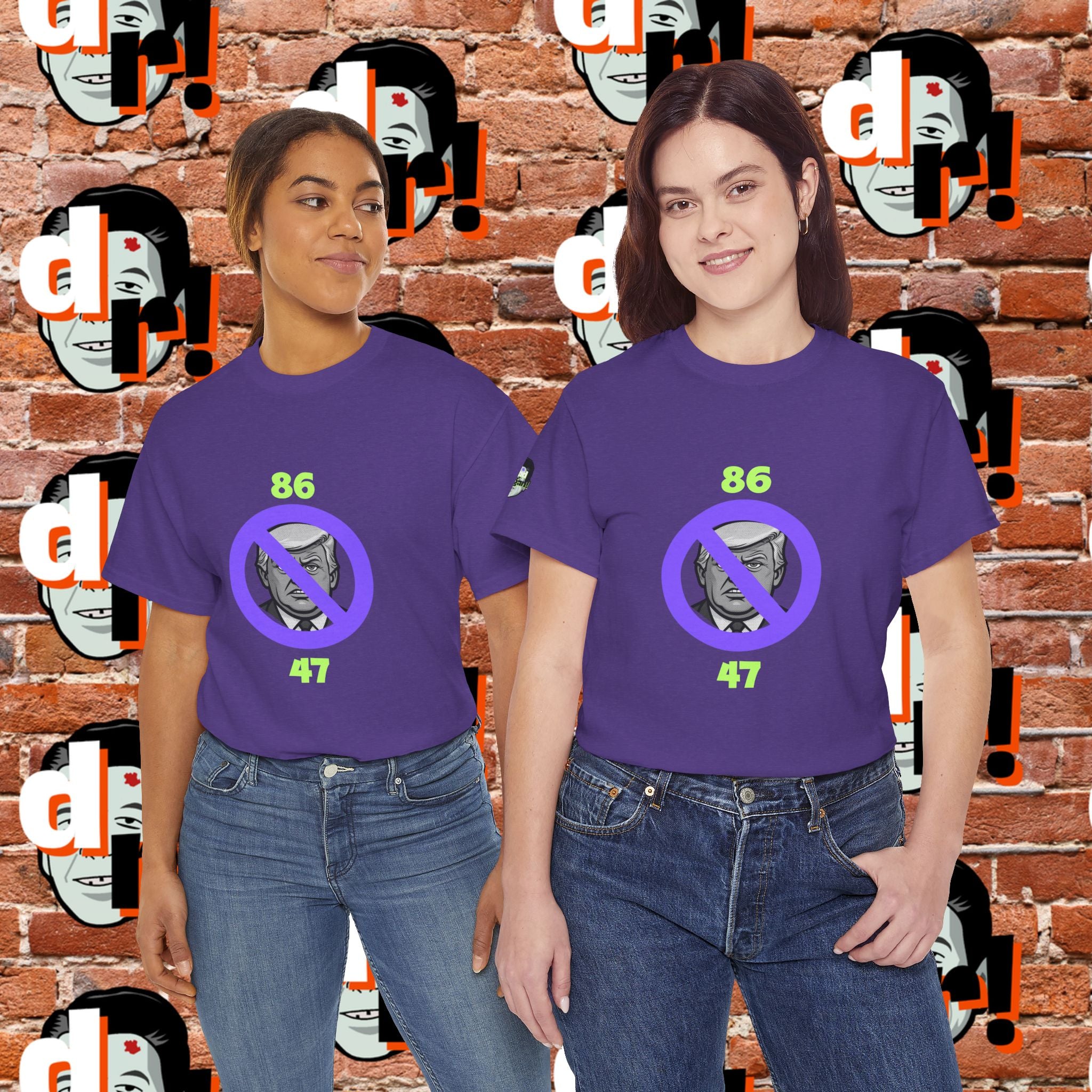 86/47 Lime & Purple  Variant Unisex Heavy Cotton Tee