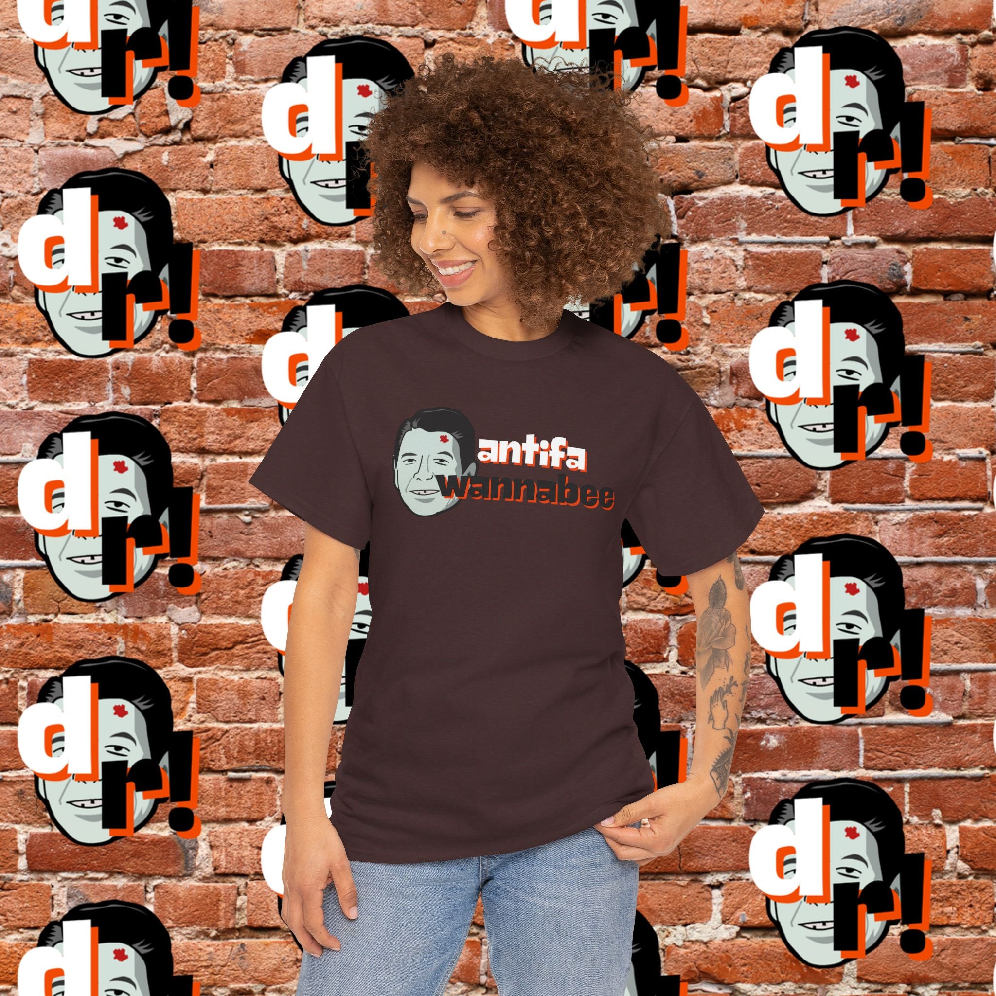 Antifa Wannabee (Orange) Unisex Heavy Cotton Tee
