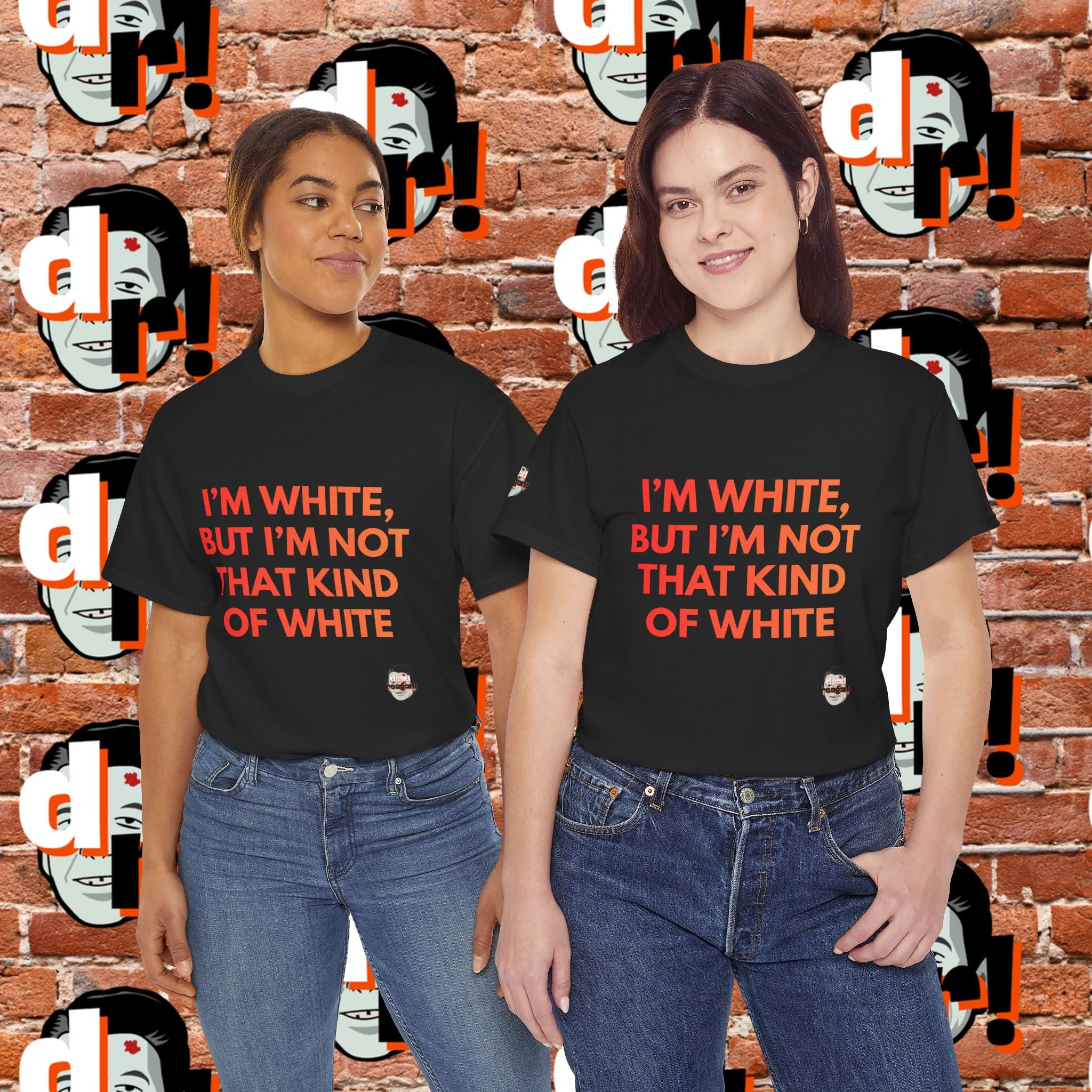 I’m White But… (Orange Gradient Letter) Unisex Heavy Cotton Tee