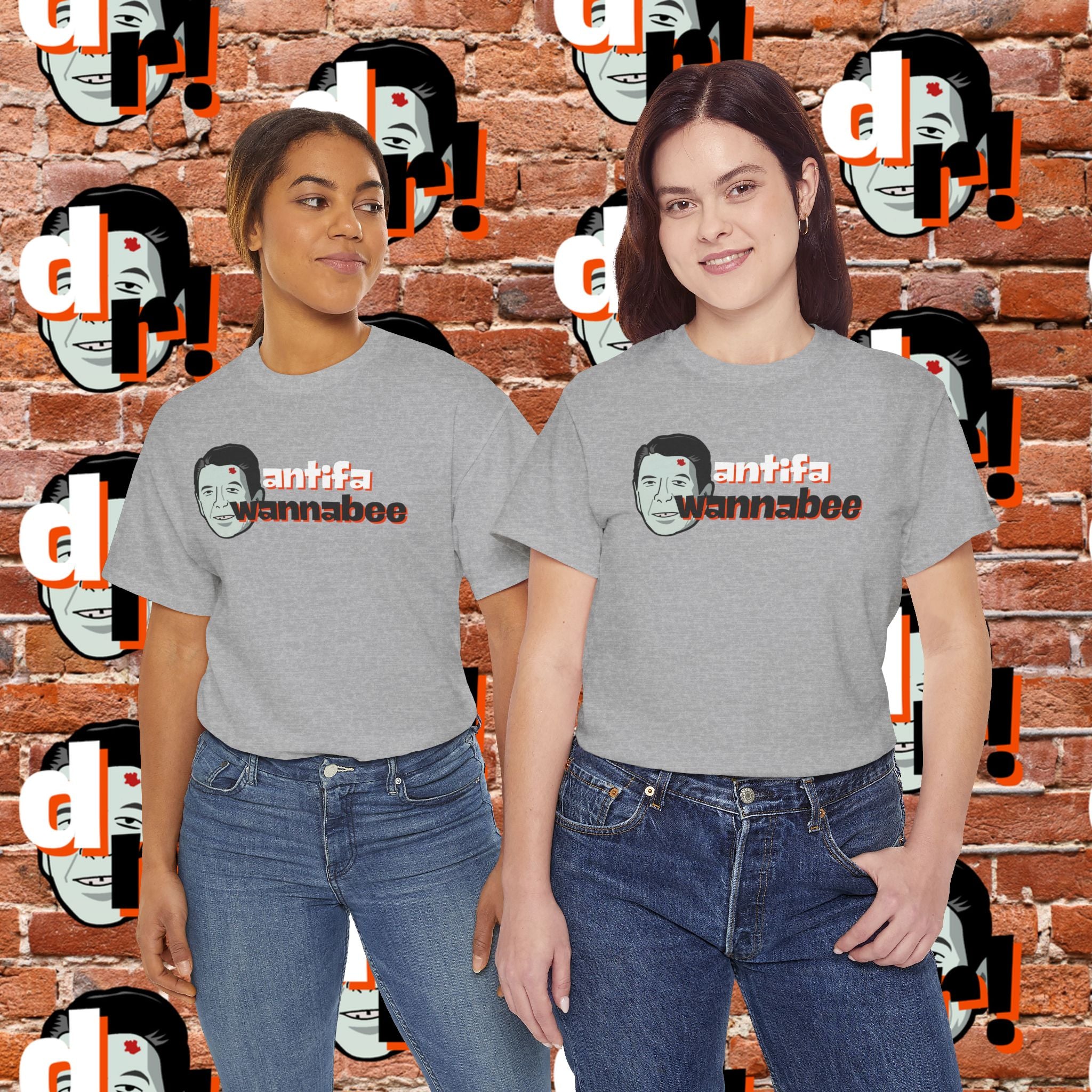 Antifa Wannabee (Orange) Unisex Heavy Cotton Tee