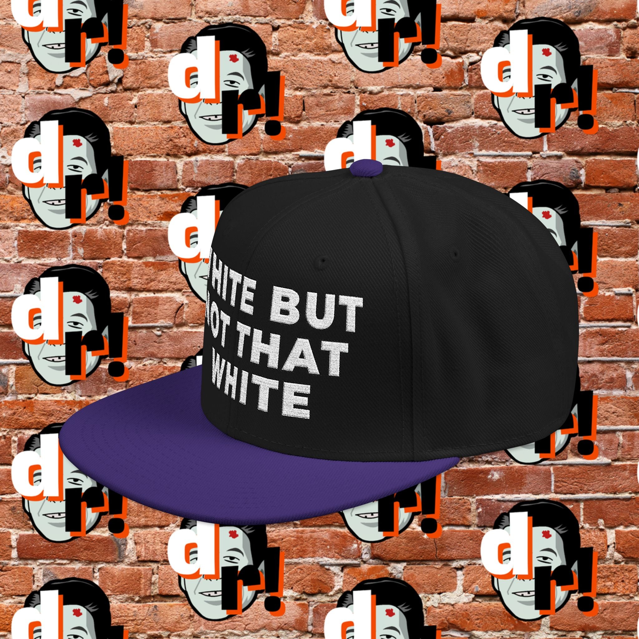 White But Not That White (White Letter b/o) Snapback