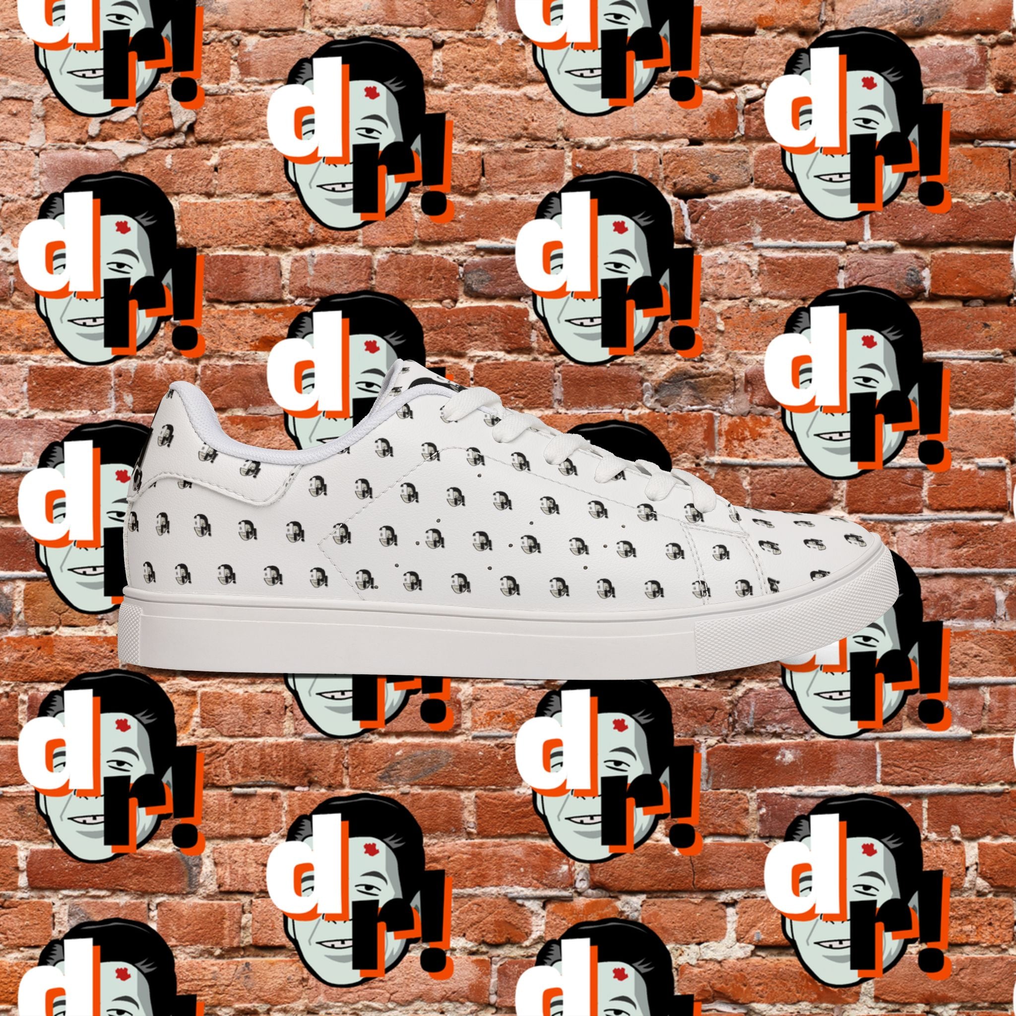 Dead Reagan Monogram All Over (Mono Lite) Men's Low-Top Pleather Sneakers