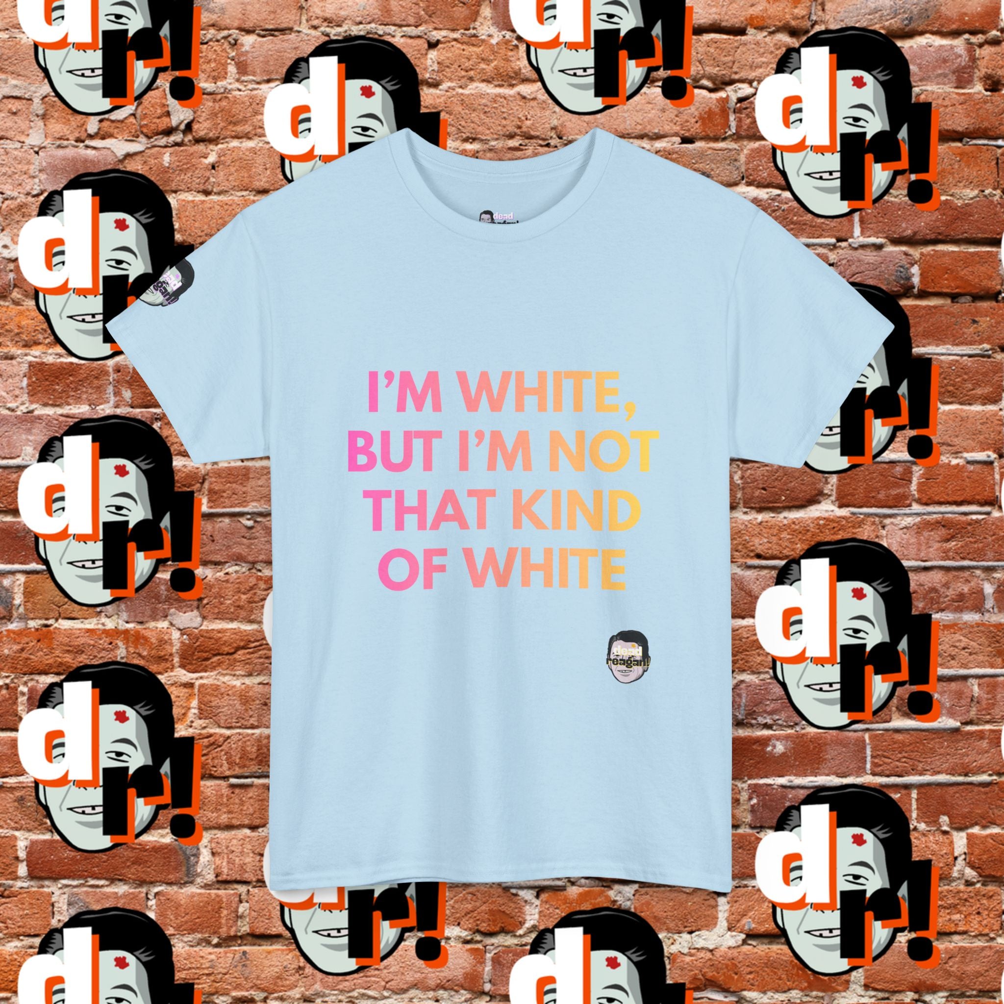 I’m White But… (Pink/Yellow Gradient Letter) Unisex Heavy Cotton Tee