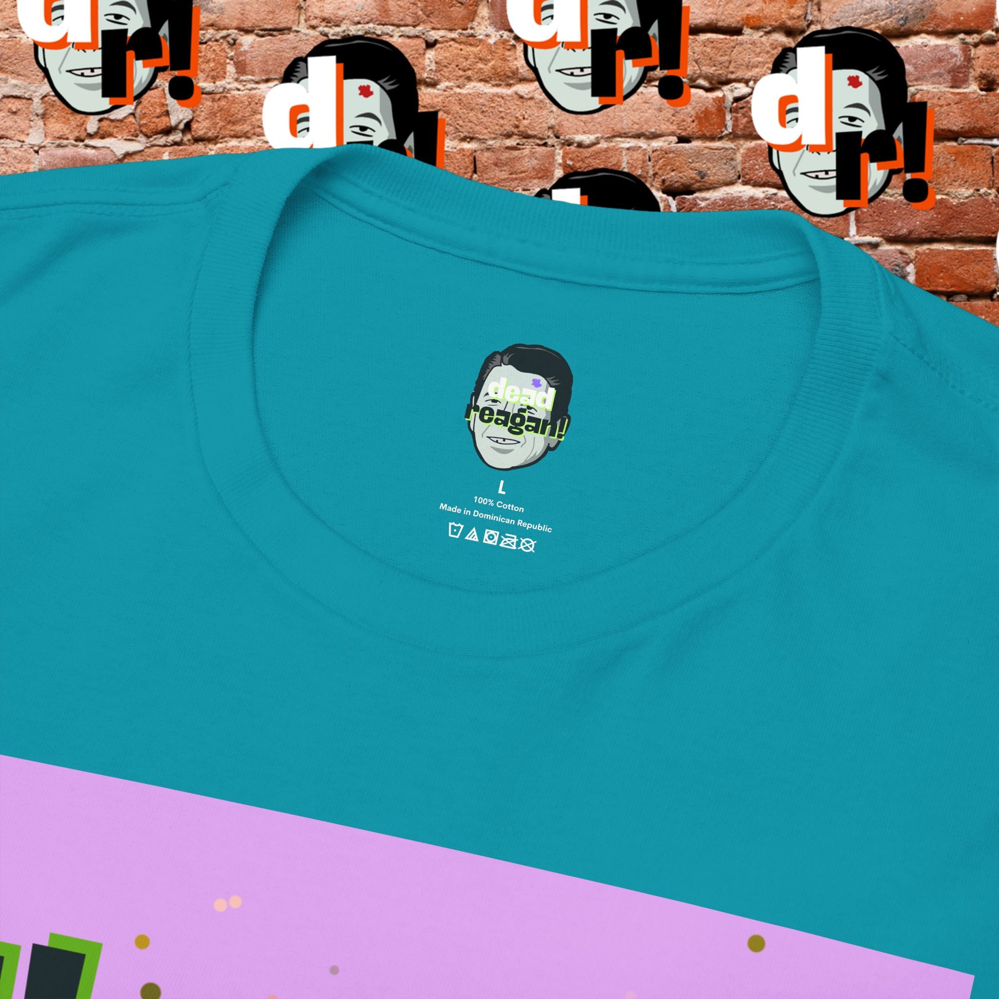 Savage Dead Reagan Graphic Tee Lavender and Lime