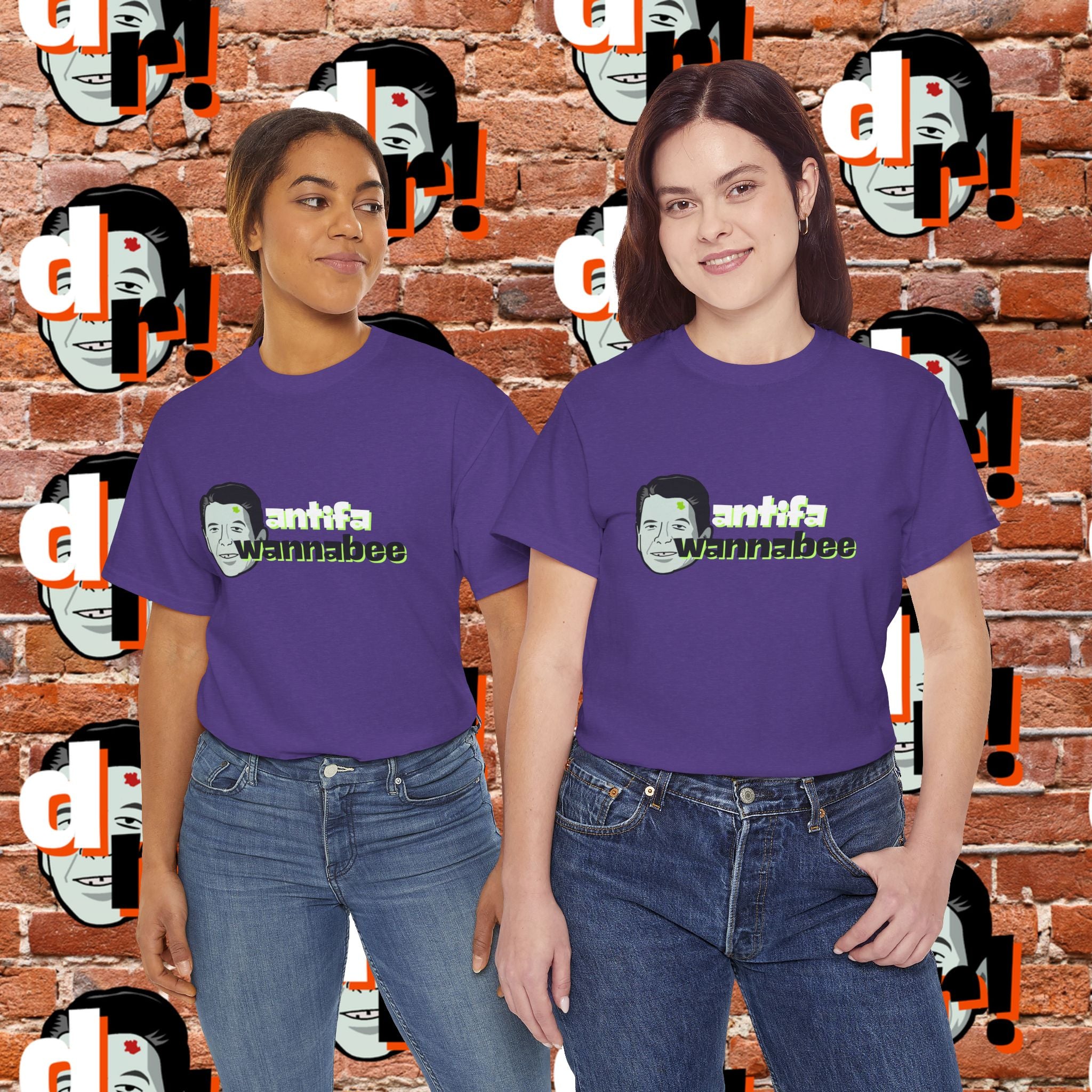 Antifa Wannabe (Lime) Unisex Heavy Cotton Tee