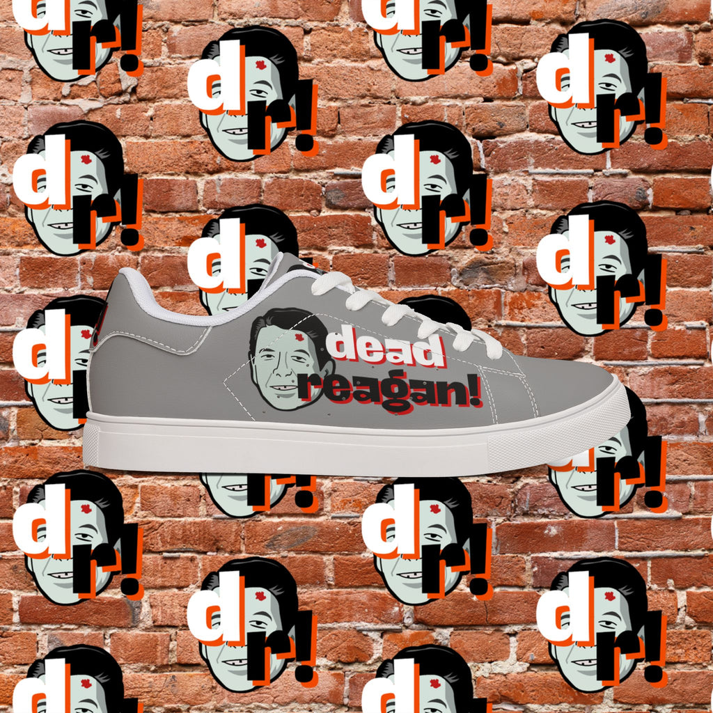 Dead Reagan (Red/Gray) Men's Low-Top Pleather Sneakers