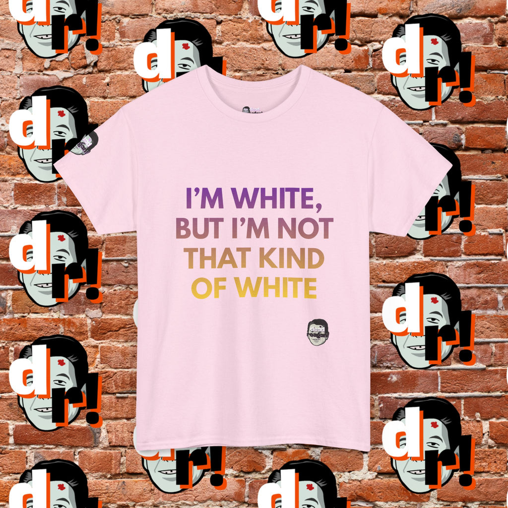 I’m White But… (Purple/Yellow Gradient Letter) Unisex Heavy Cotton Tee