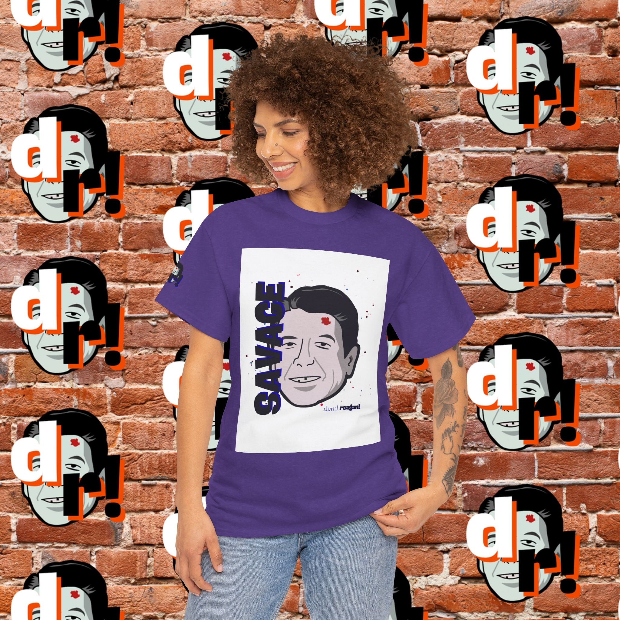Savage Dead Reagan Graphic Tee Blue