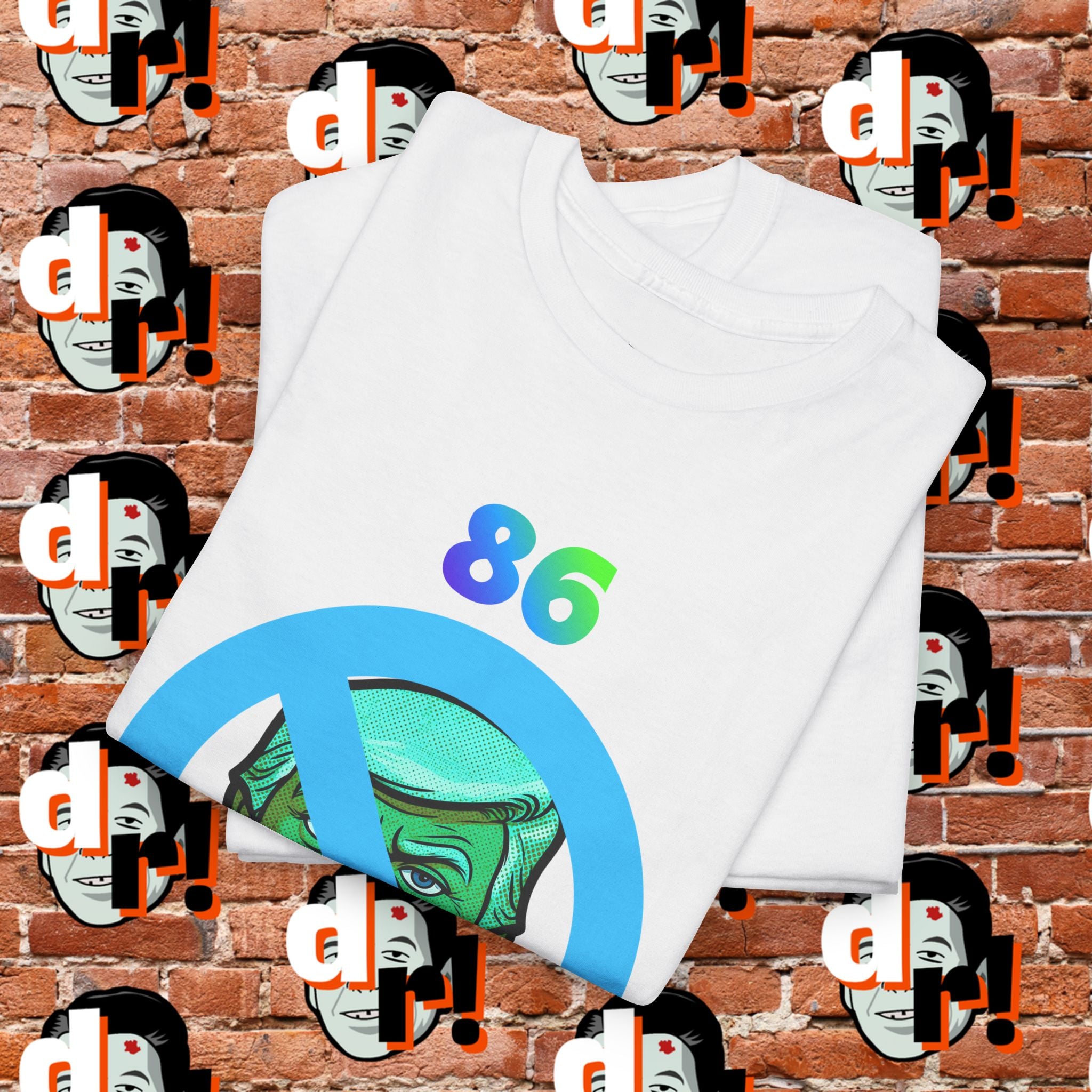 86/47 Lime & Blue Unisex Heavy Cotton Tee