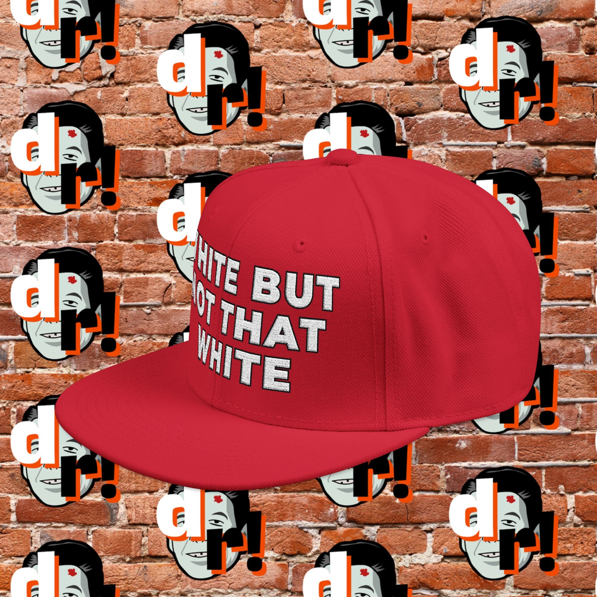 White But Not That White (White Letter b/o) Snapback