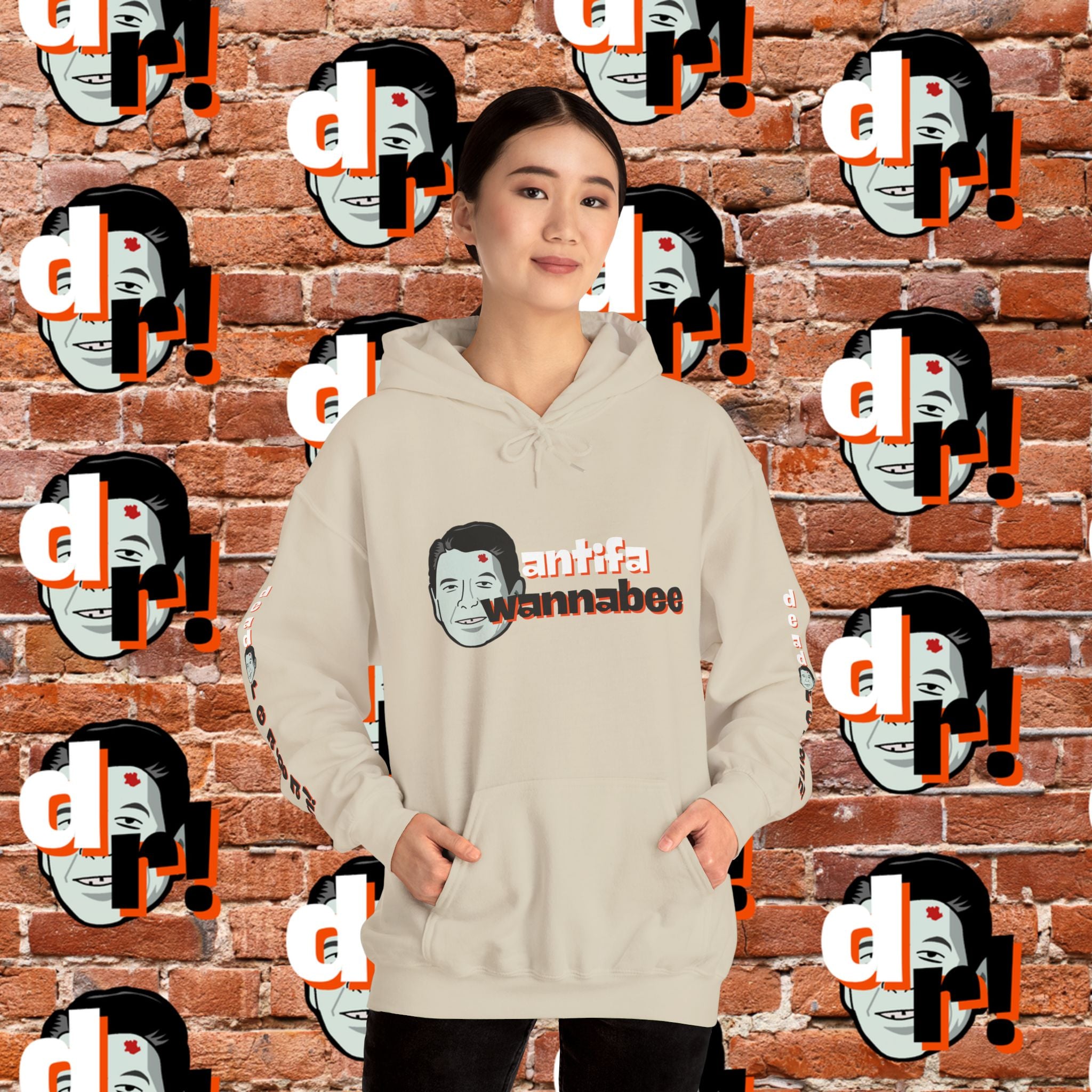 Antifa Wannabee Hoodie Graphic Pullover