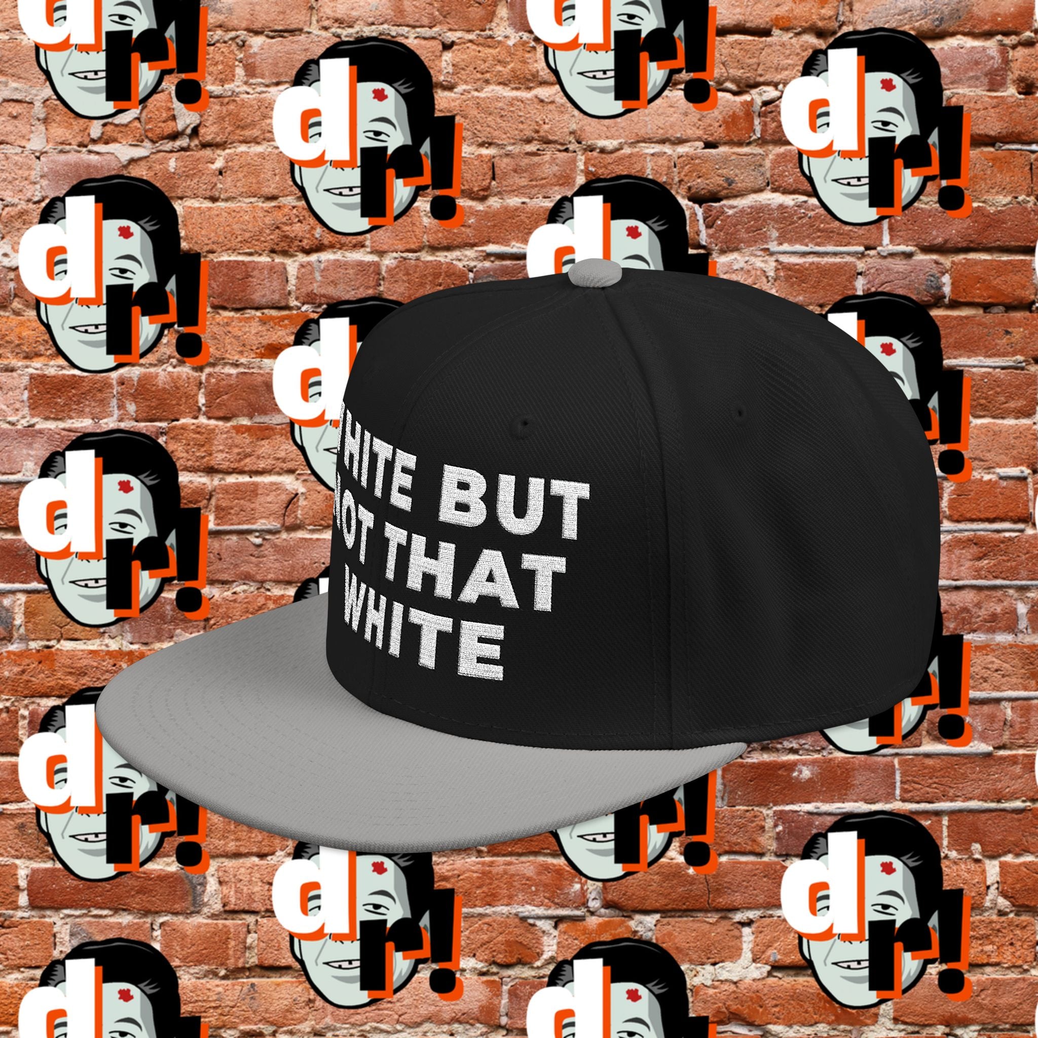 White But Not That White (White Letter b/o) Snapback