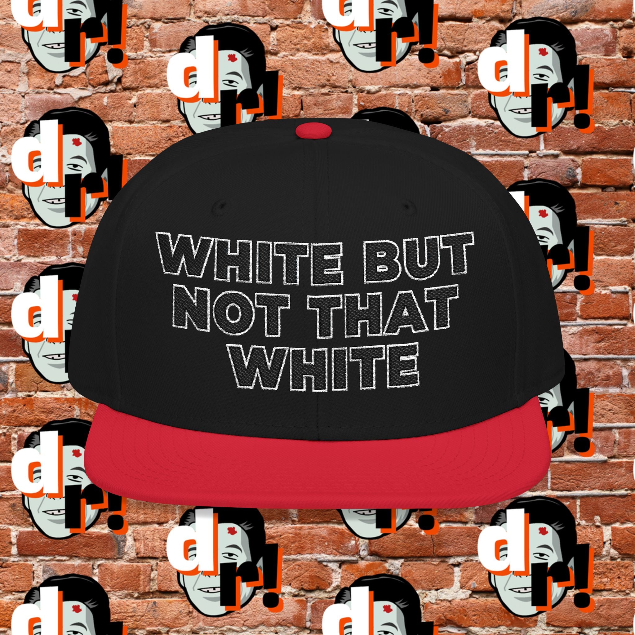 White But Not That White (Black Letter w/o)Snapback