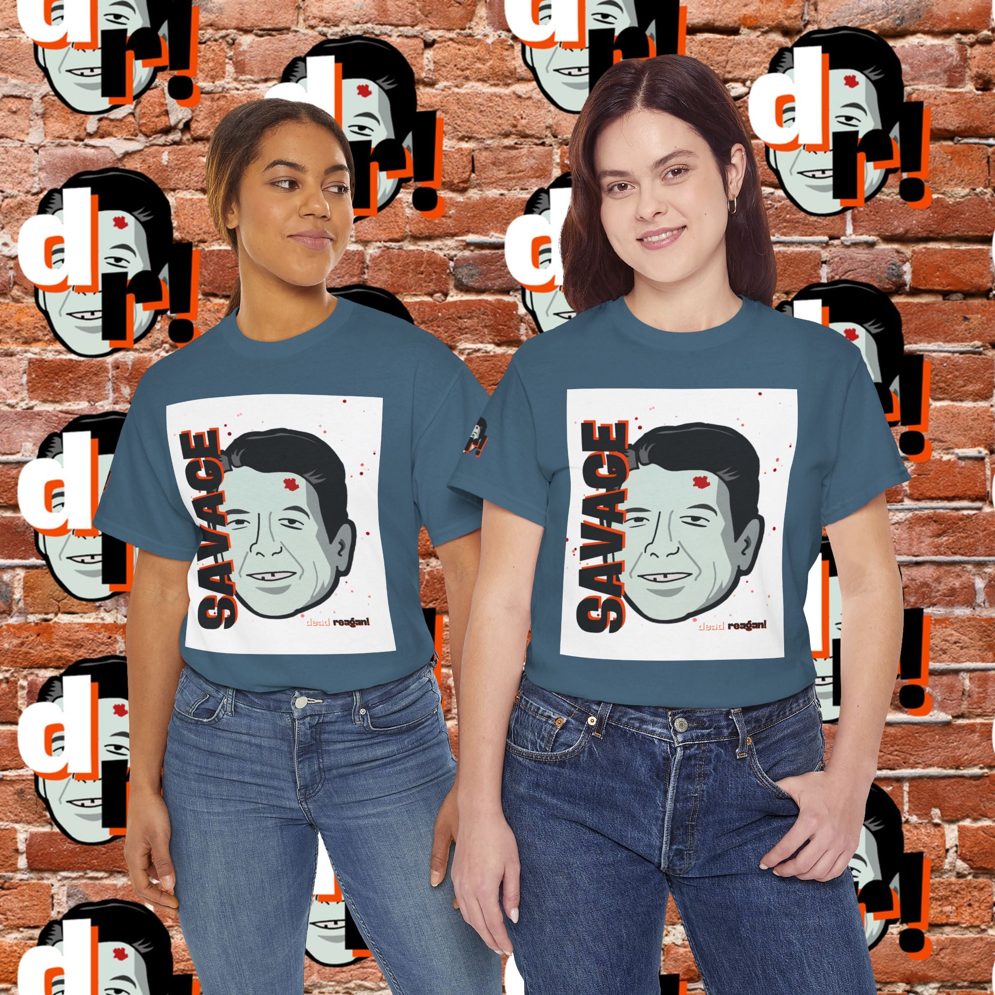Savage Dead Reagan Graphic Tee White