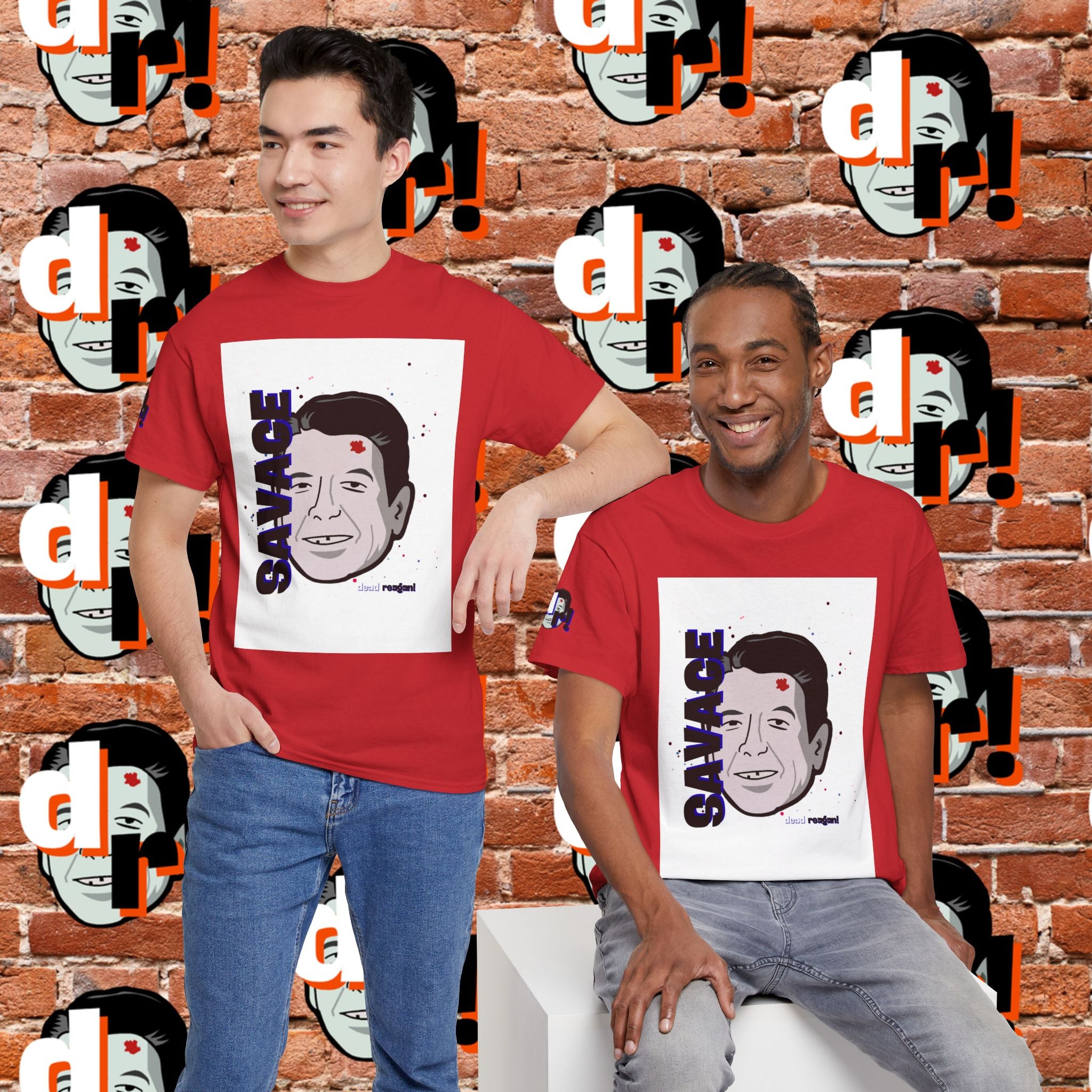 Savage Dead Reagan Graphic Tee Blue