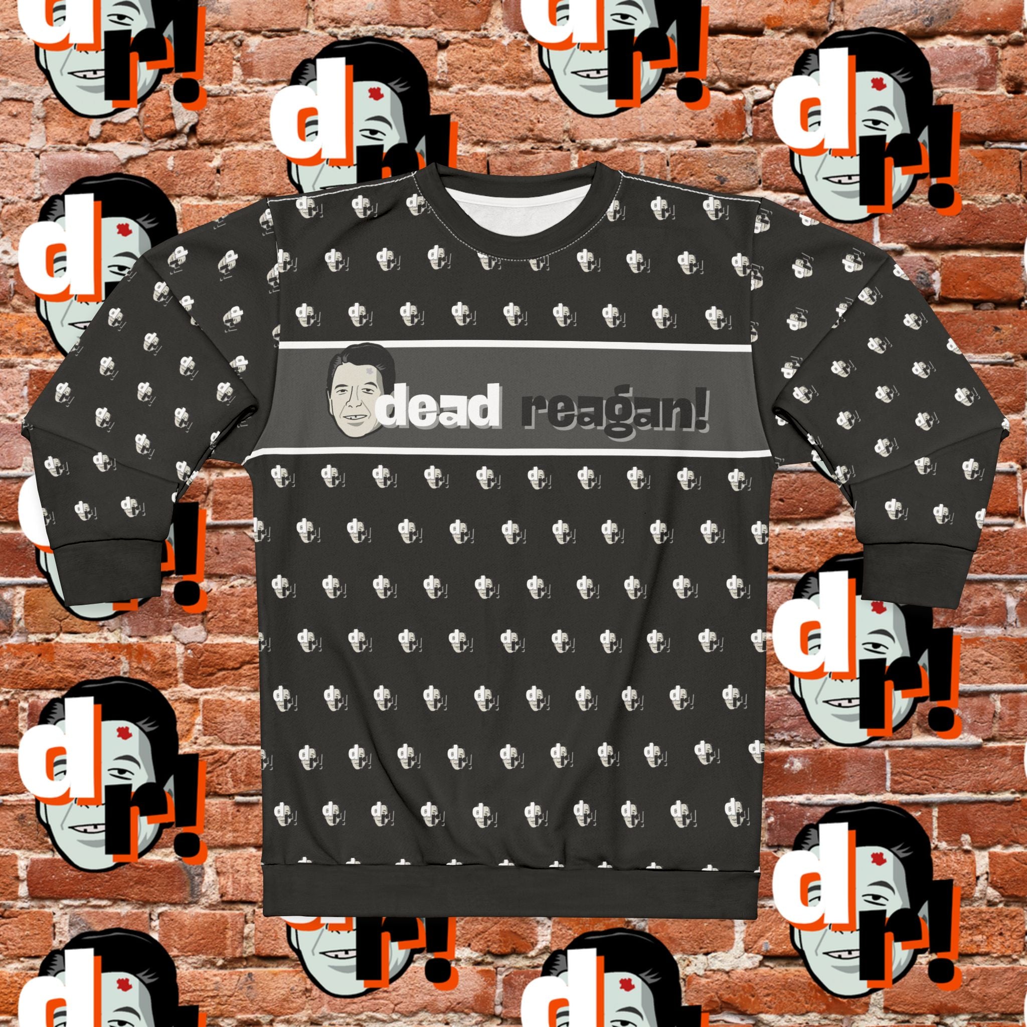 Dead Reagan All-Over Print Crewneck Sweatshirt