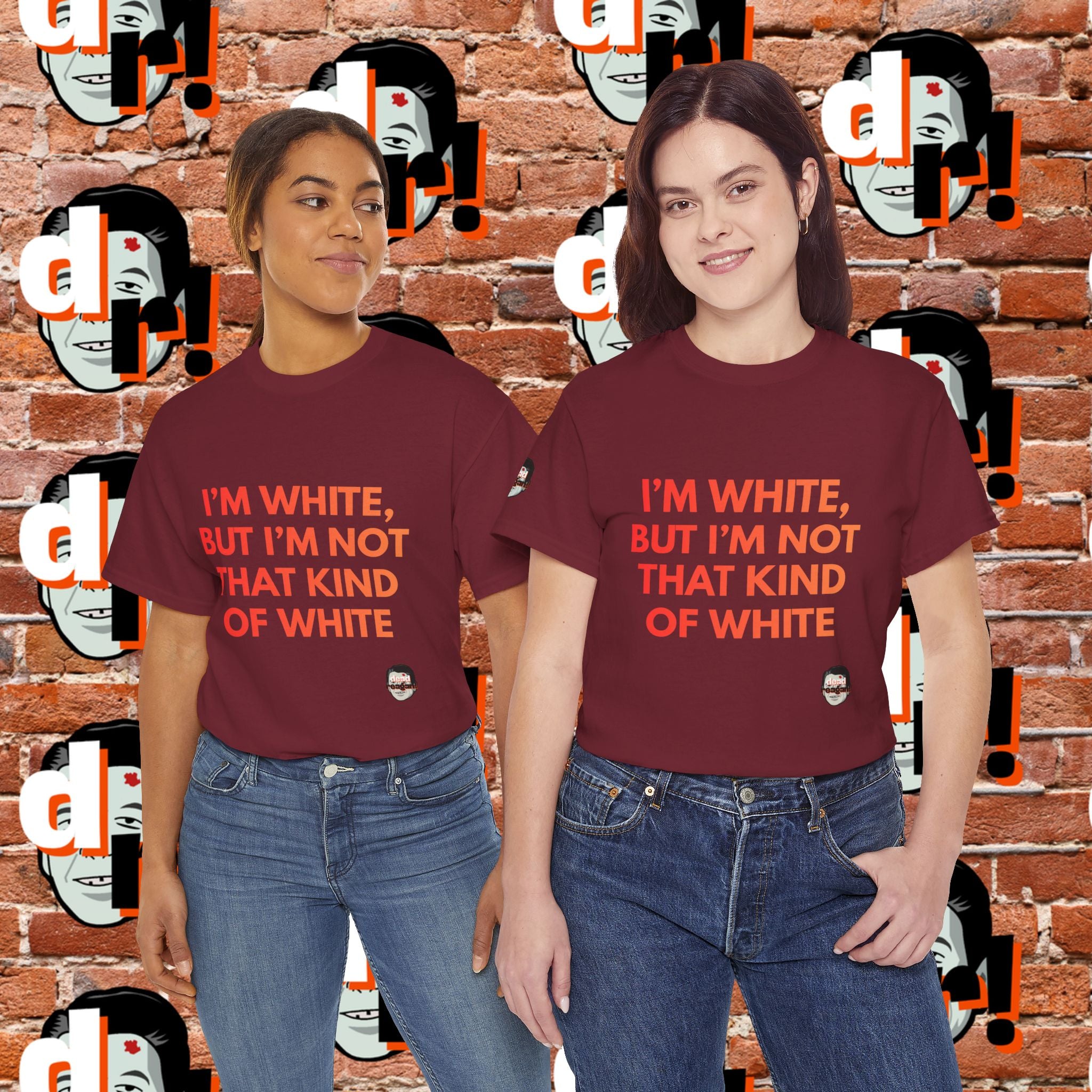 I’m White But… (Orange Gradient Letter) Unisex Heavy Cotton Tee