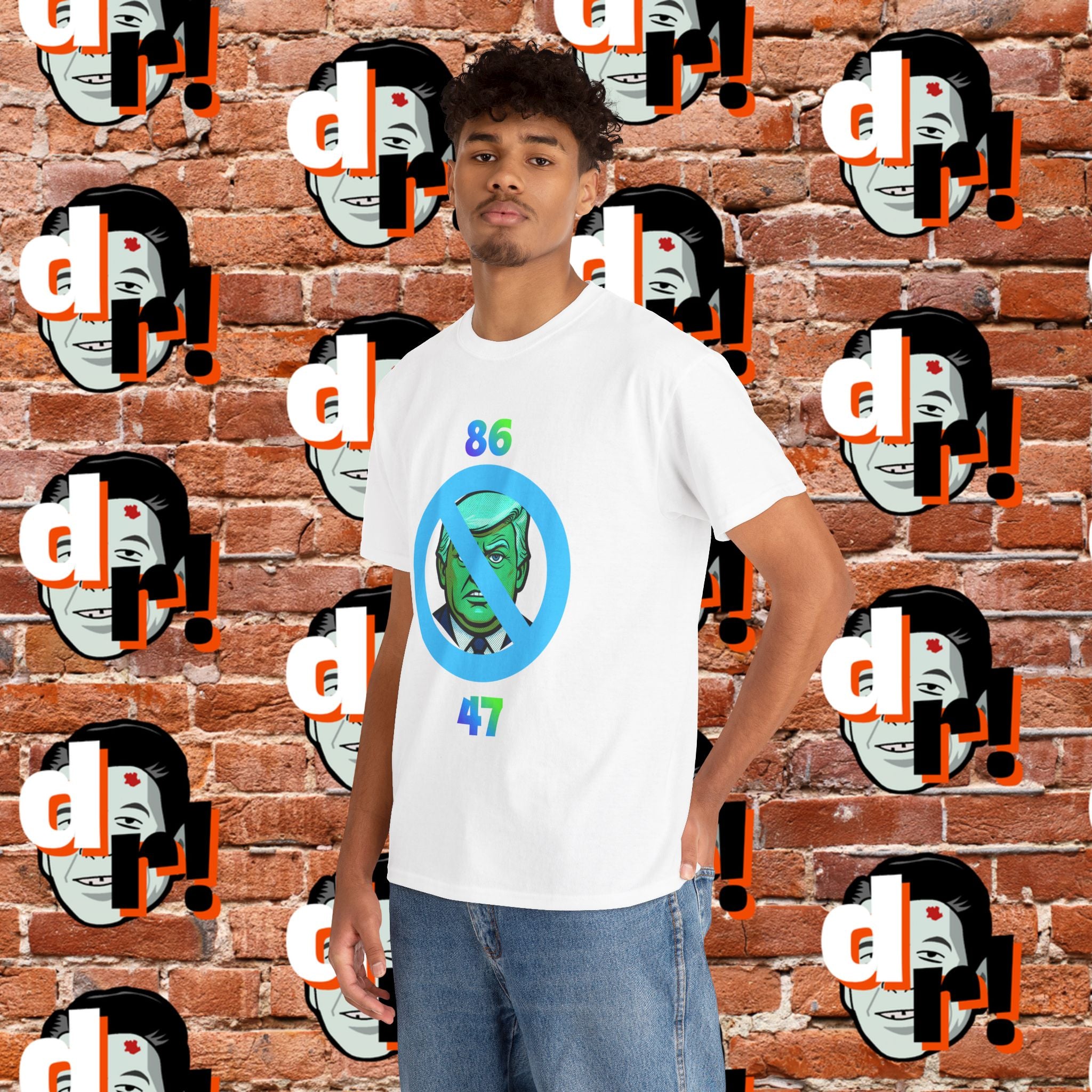86/47 Lime & Blue Unisex Heavy Cotton Tee