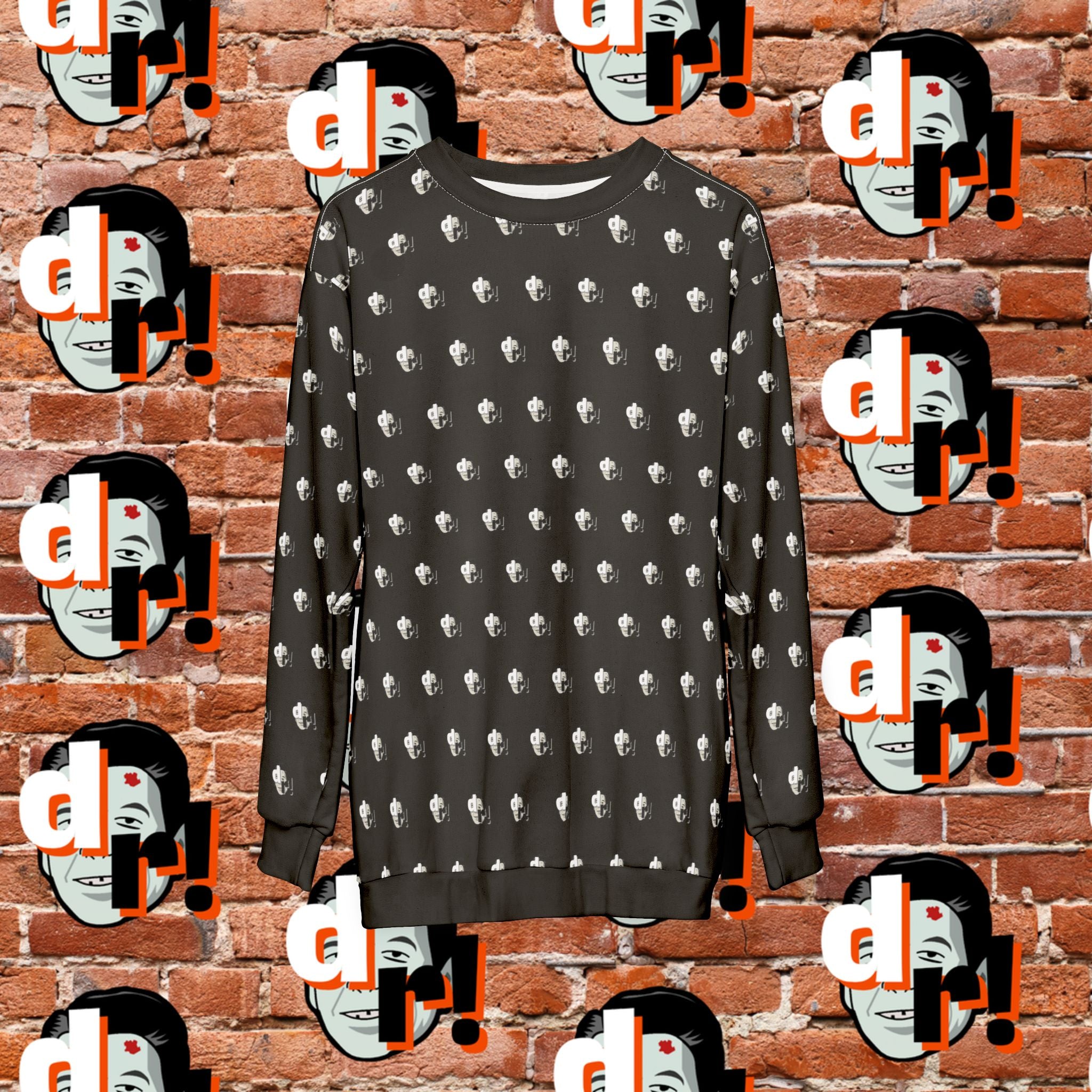 Dead Reagan Monogram Logo Print Crewneck Sweatshirt