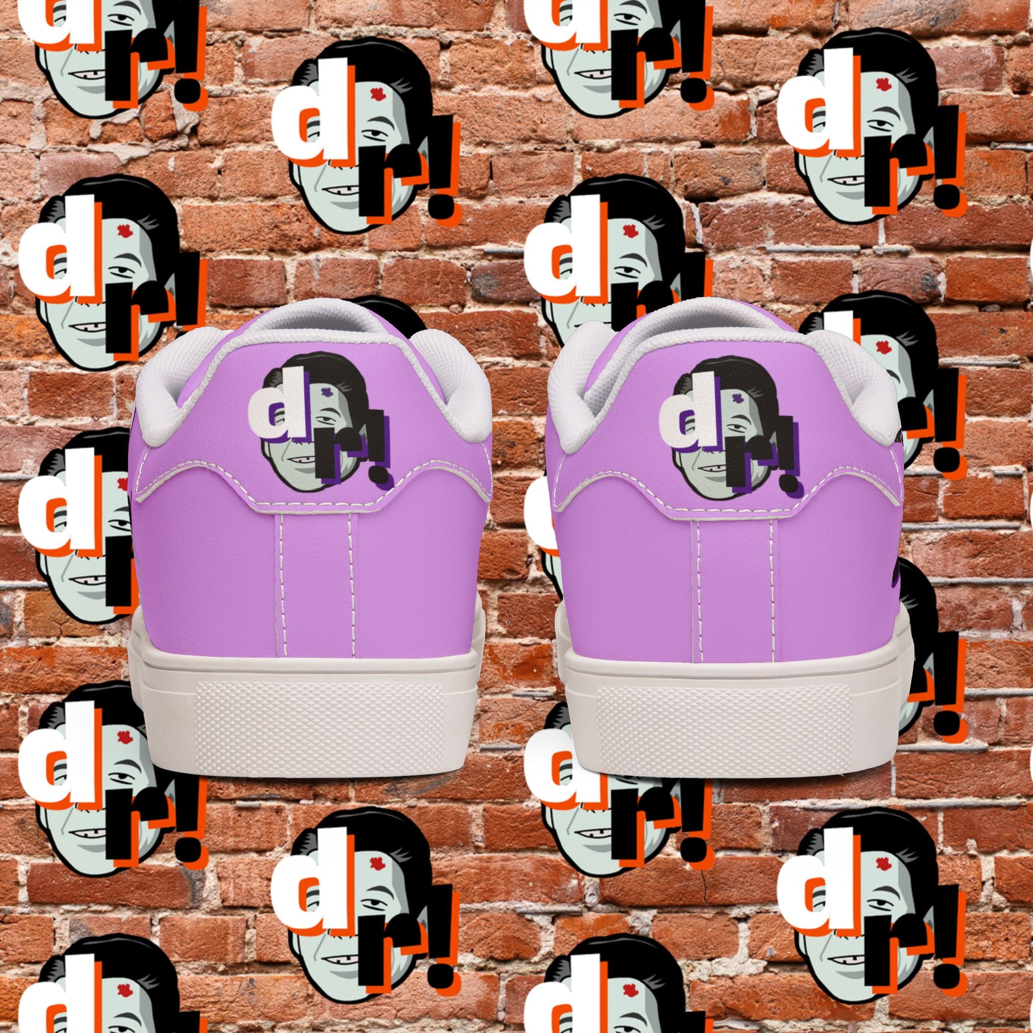 Dead Reagan (Purple/Lavender) Men's Low-Top Pleather Sneakers