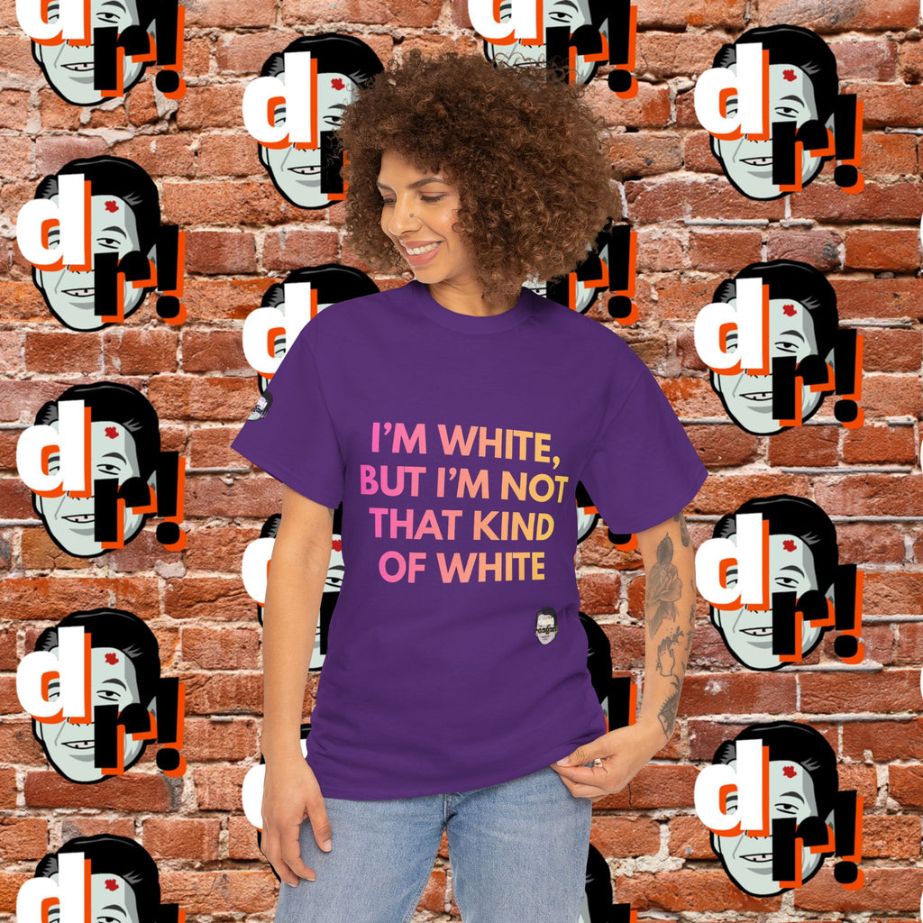 I’m White But… (Pink/Yellow Gradient Letter) Unisex Heavy Cotton Tee