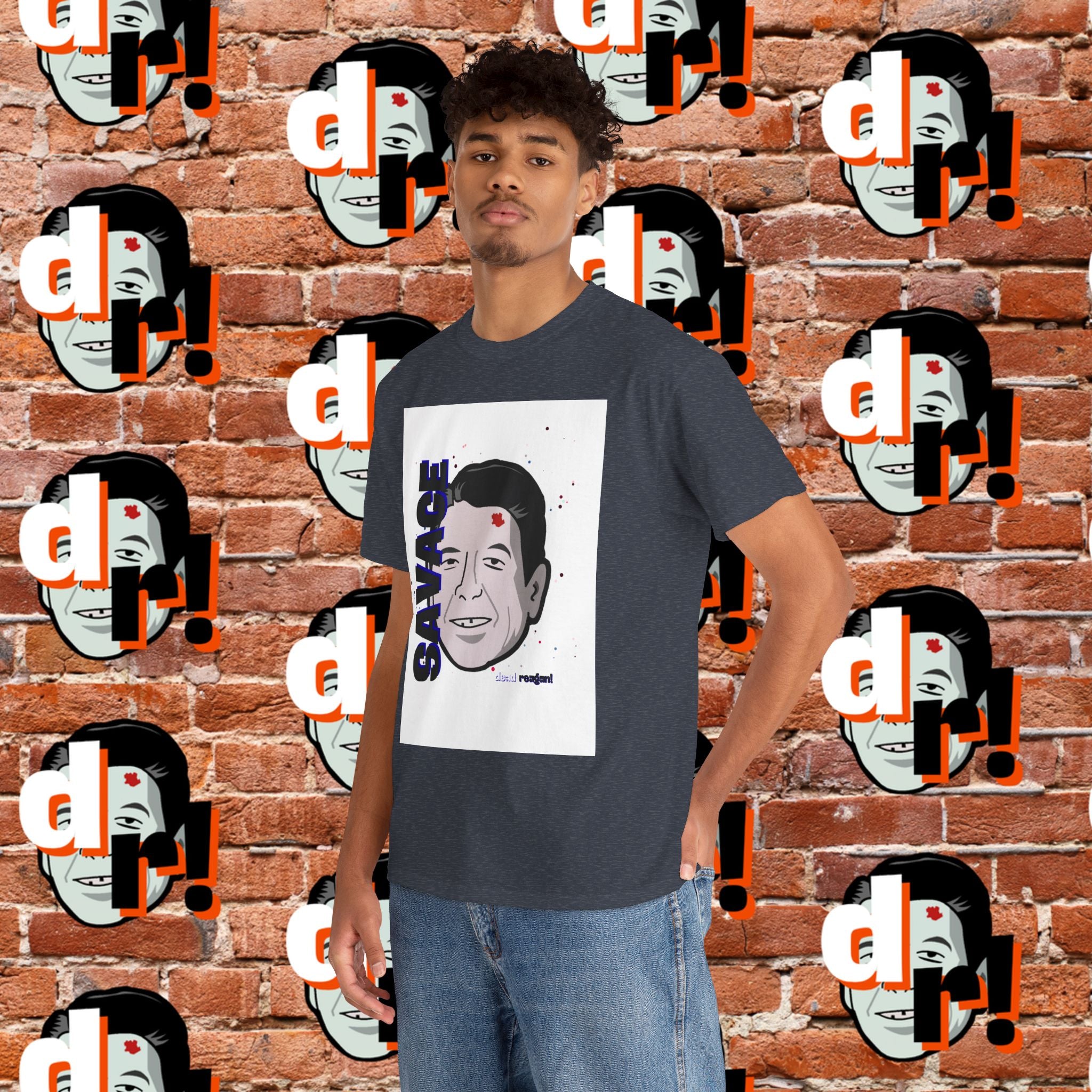 Savage Dead Reagan Graphic Tee Blue