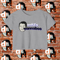 Antifa Wannabee Festival Crop Top (Blue Letter)