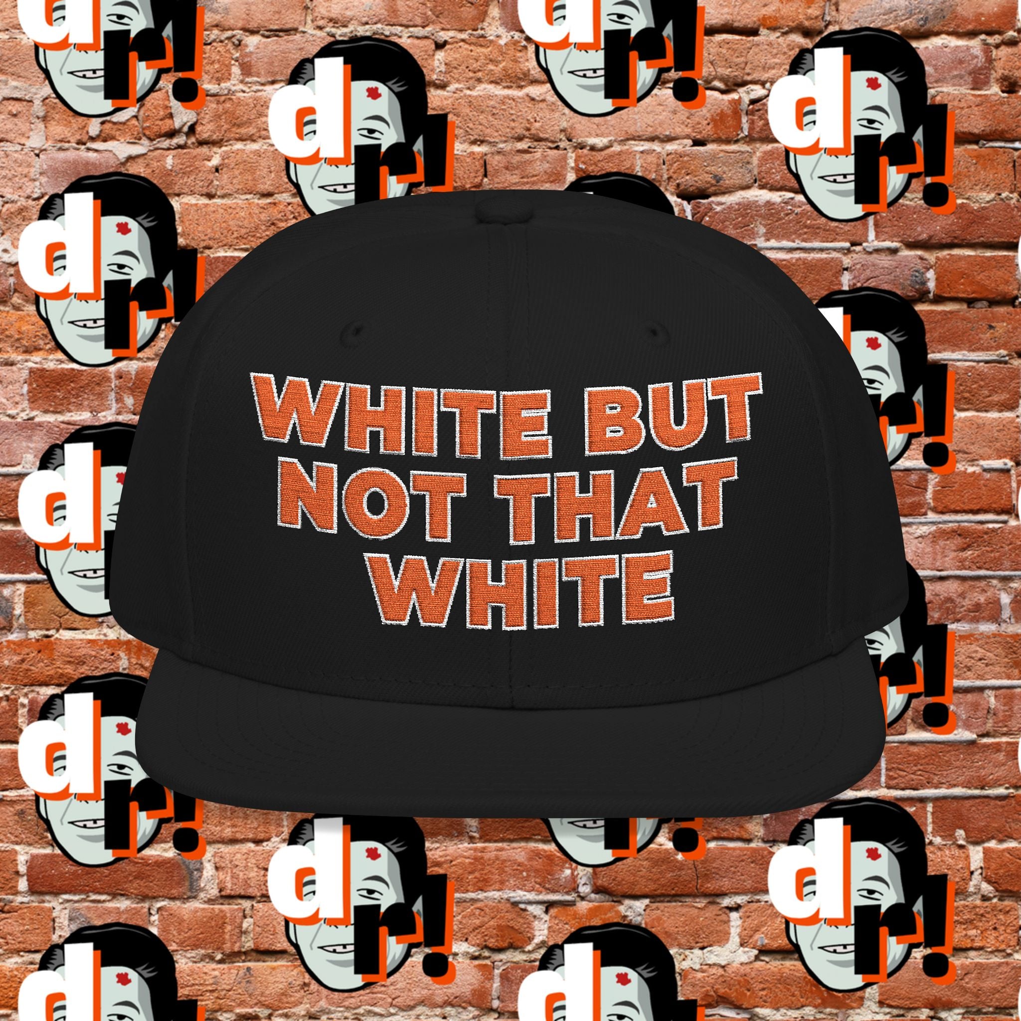 White But Not That White (Orange Letter w/o) Snapback