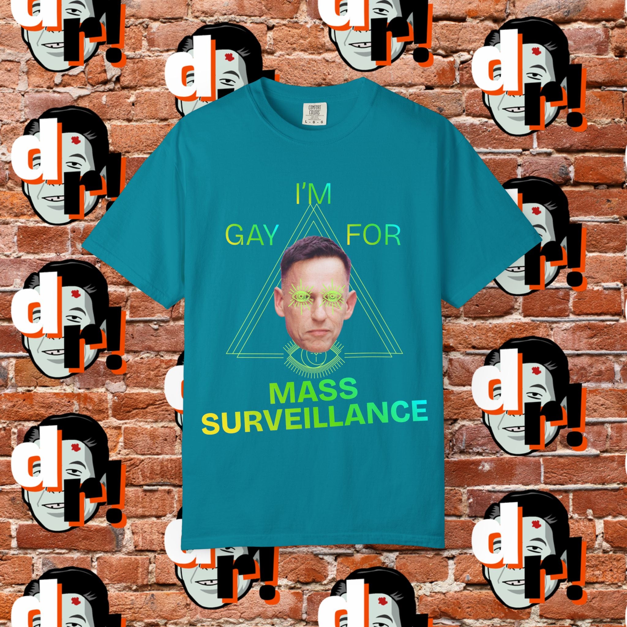 Gay for Mass Surveillance (Lime) Cotton T- Shirt